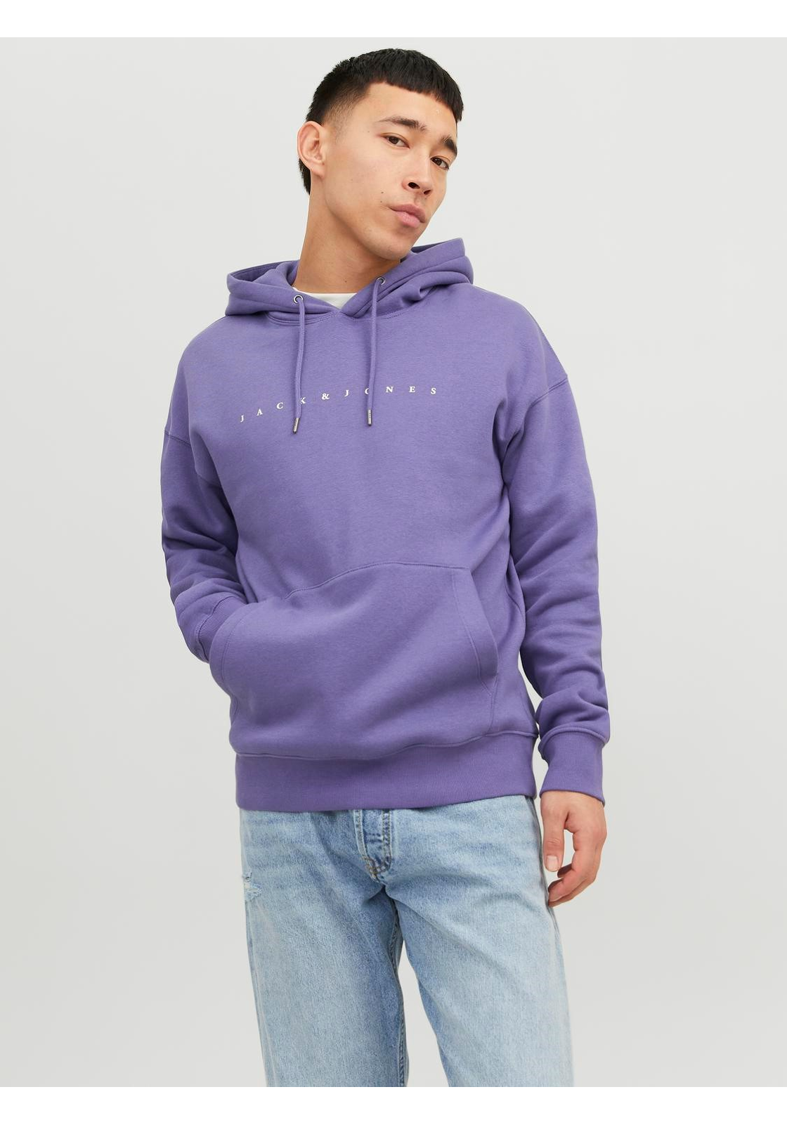 image_3_jj__4238414__front1jpgve1c6c6deab31f26ac9d6db958c0158c2bcfc JACK & JONES Star jj sweat hood regular fit, heren hoodie katoenmengsel met capuchon, paars