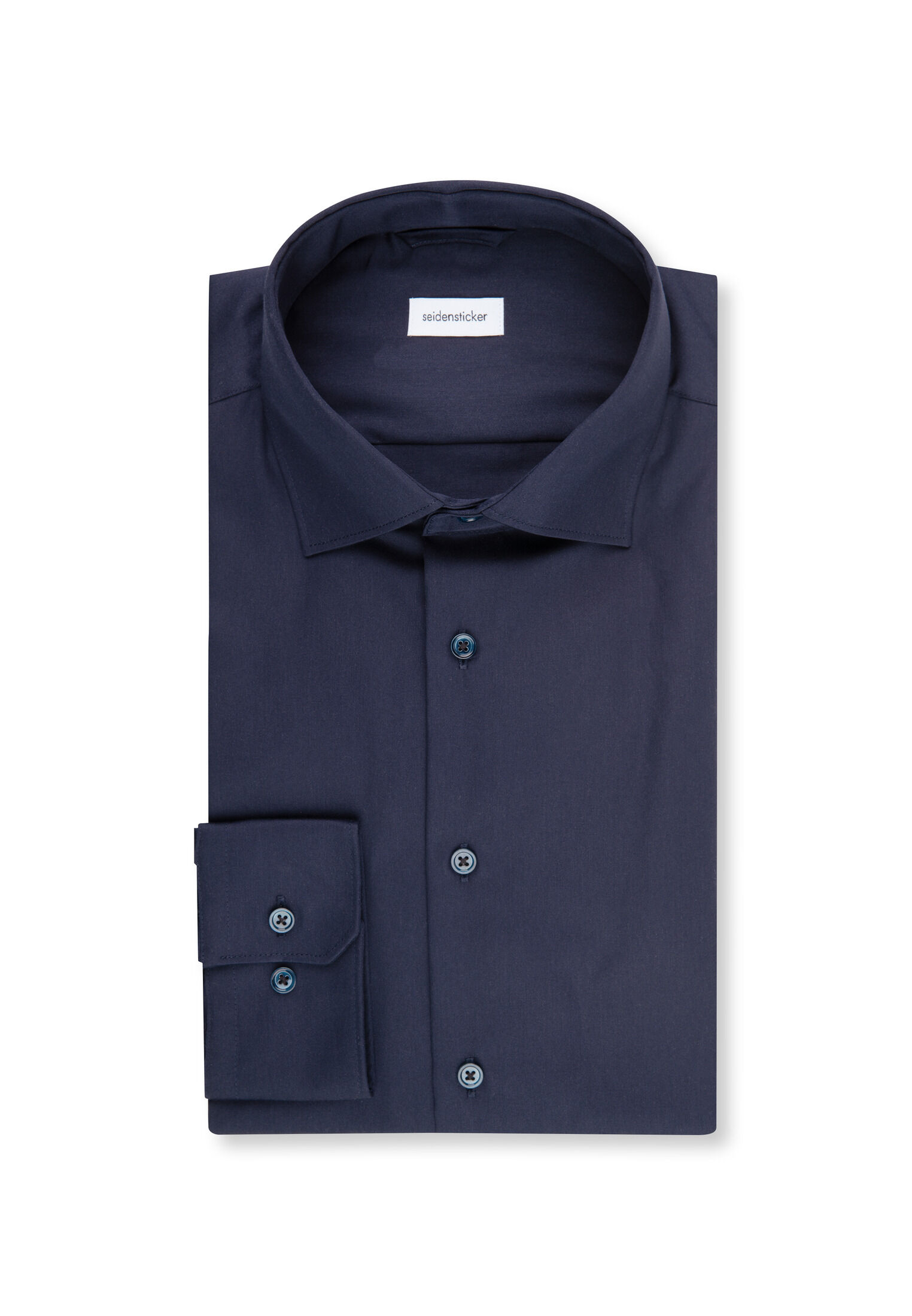 Seidensticker slim fit overhemd, popeline, blauw