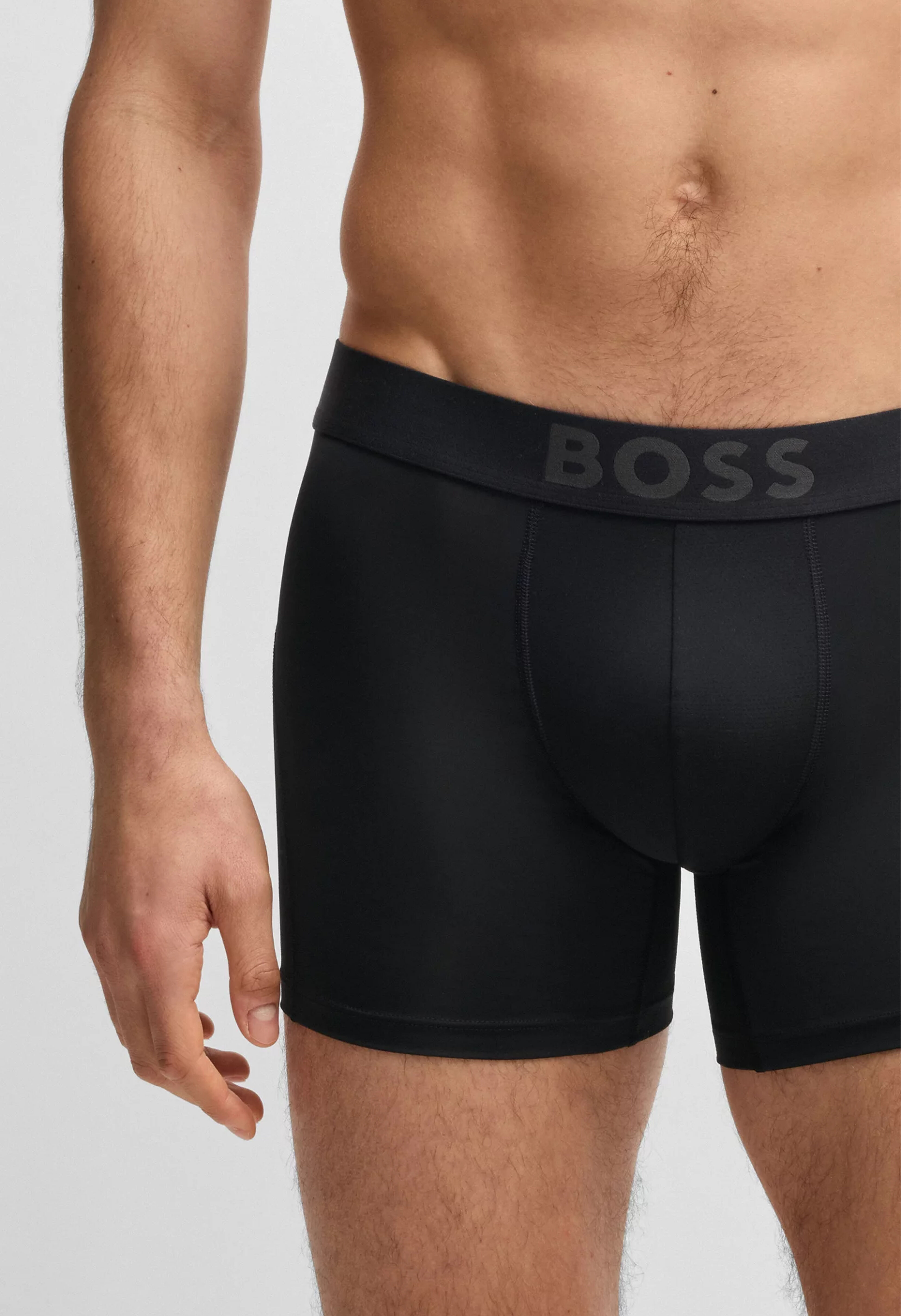 HUGO BOSS Active boxer briefs (3-pack), heren boxers extra lang, zwart