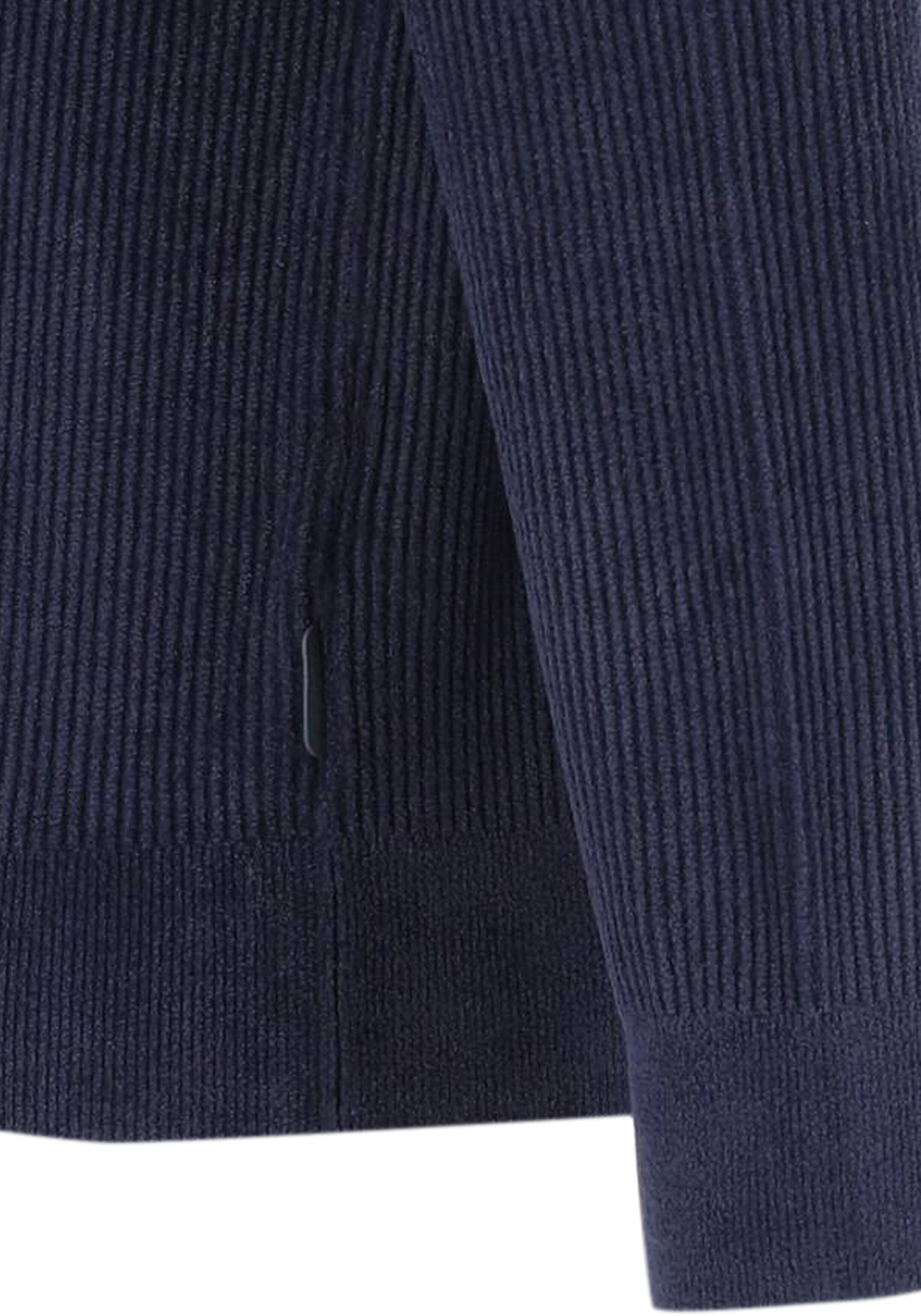 BOSS Horso  regular fit trui viscosemengsel, heren trui middeldik O-hals, donkerblauw