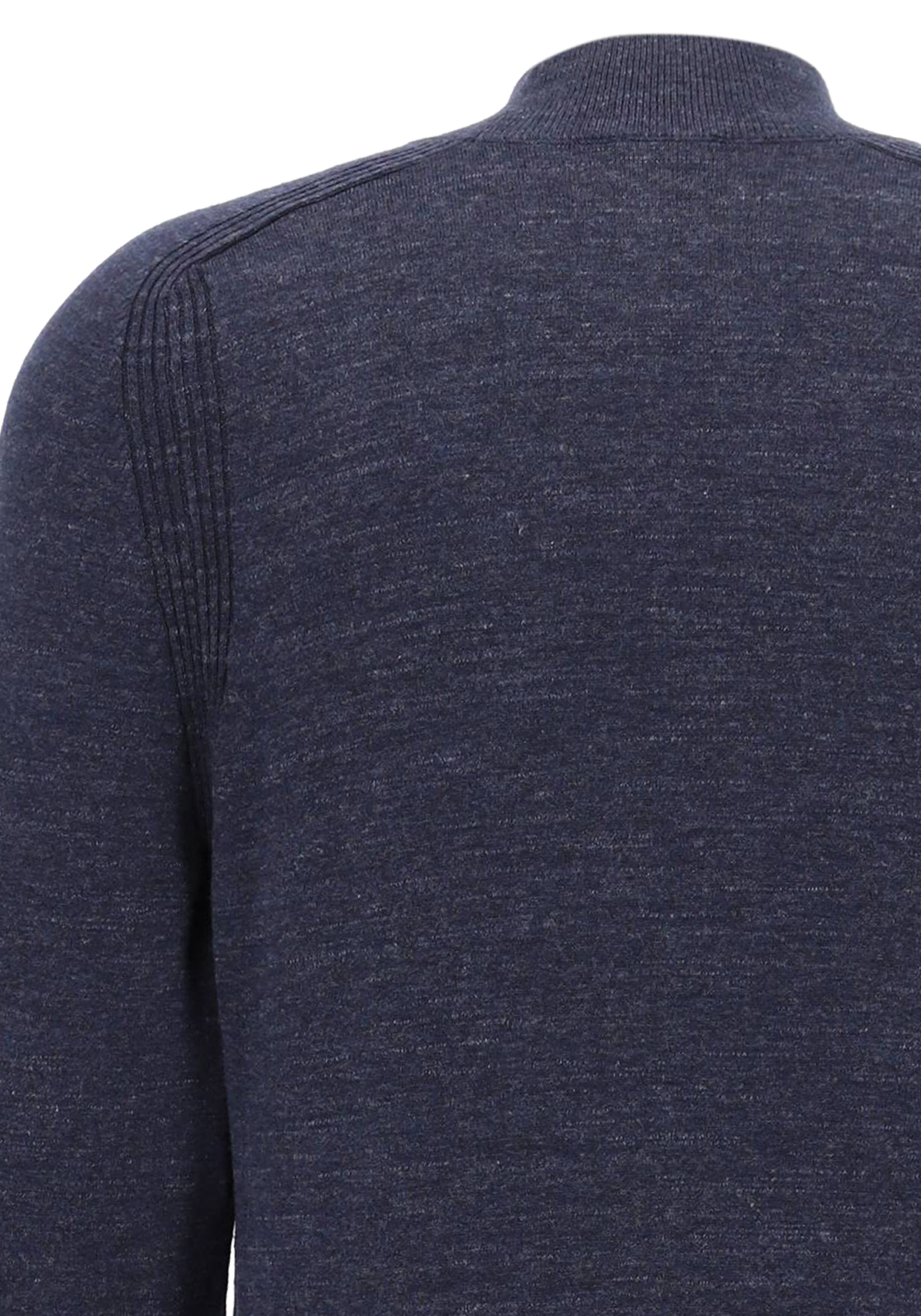 OLYMP modern fit trui katoen, turtleneck, marine blauw melange