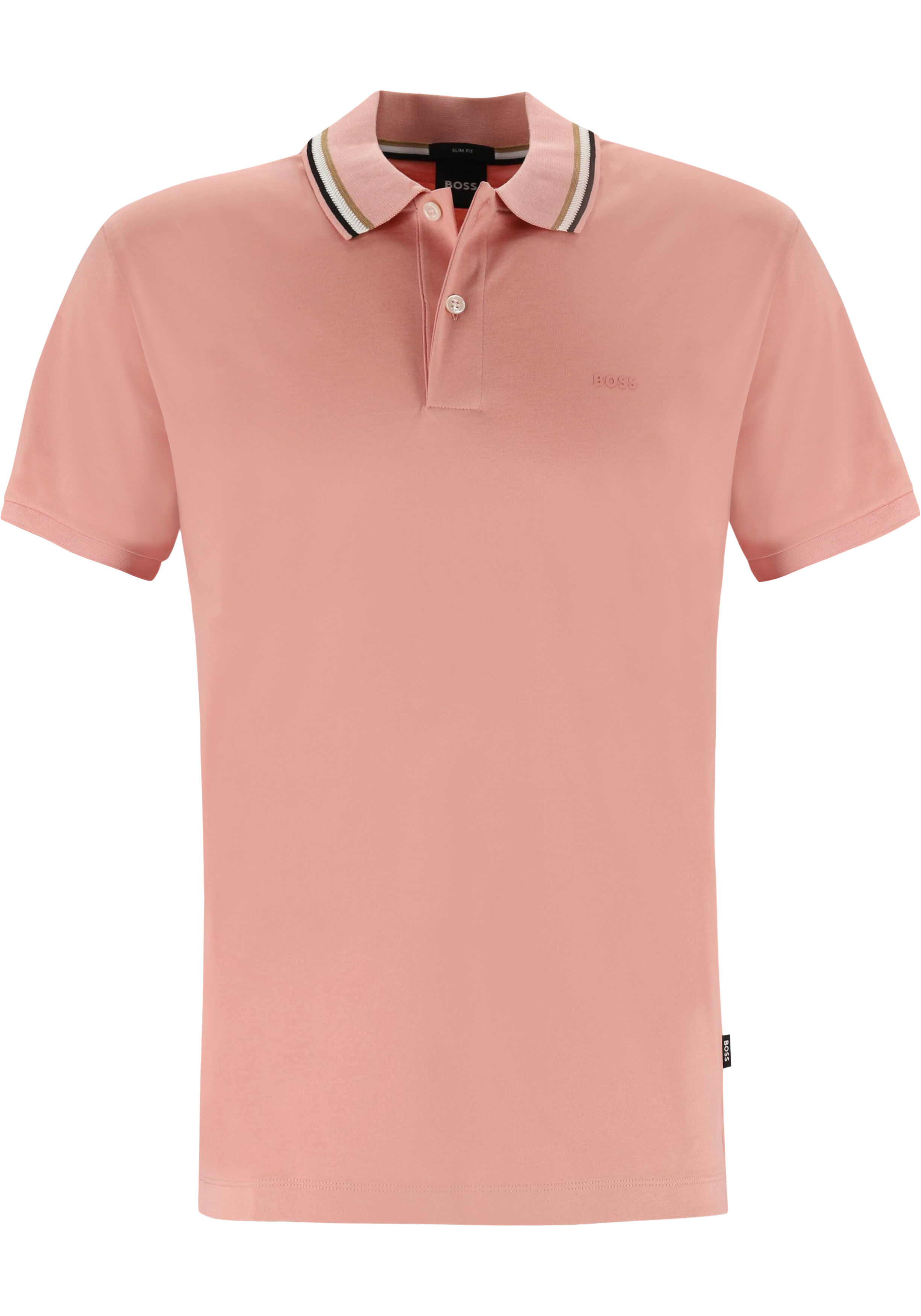 BOSS Penrose slim fit polo, jersey, lichtroze