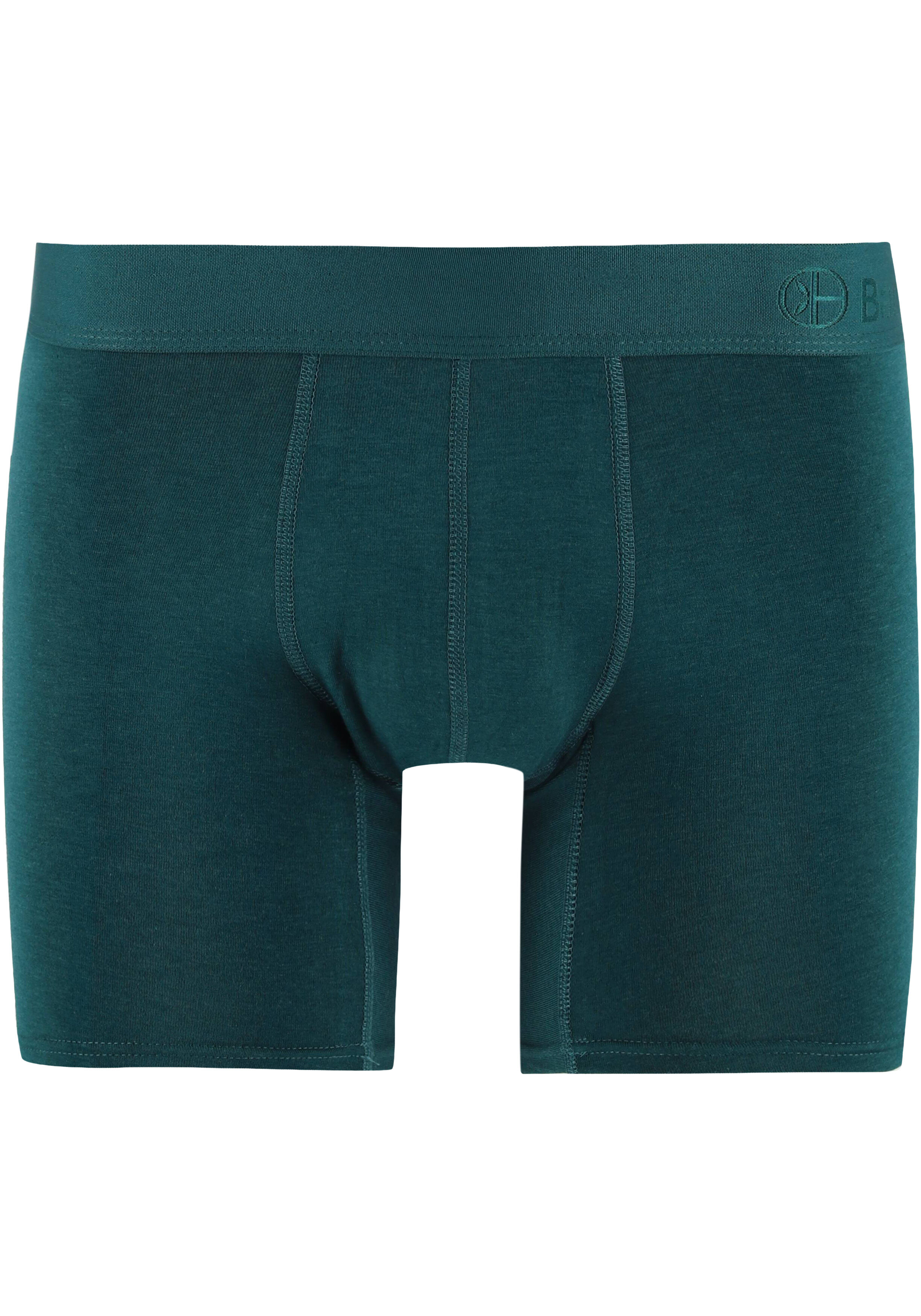 Bamboo Basics Jack boxershorts (3-pack), heren boxershort, zwart, donker teal, malachietgroen