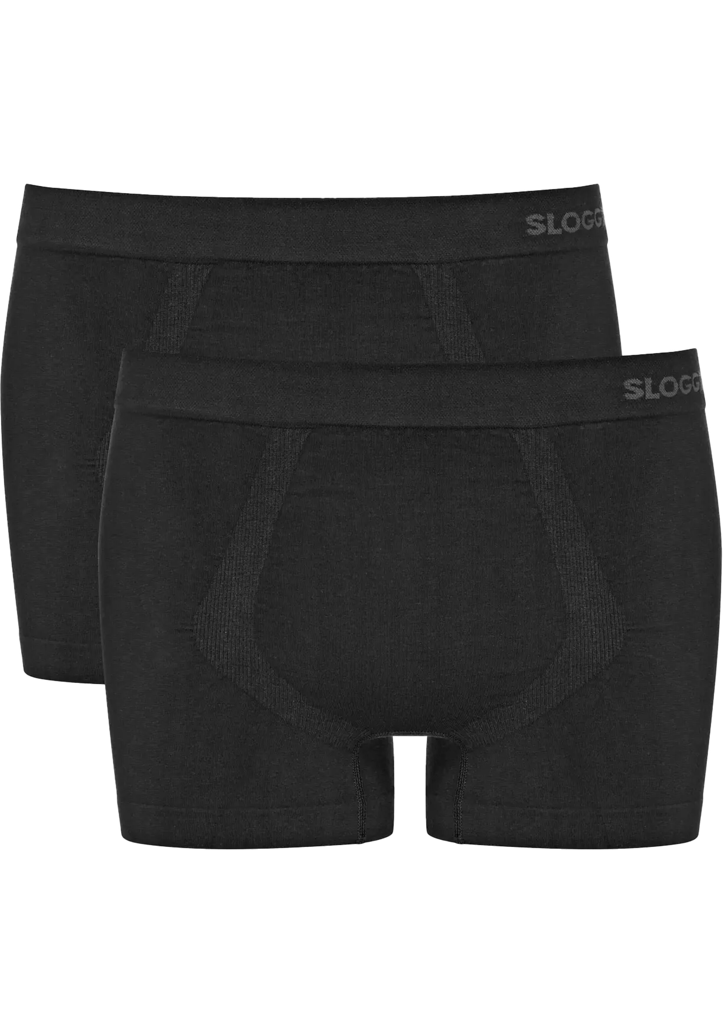 Sloggi Men GO Smooth Short, heren boxershort korte pijp (2-pack), zwart