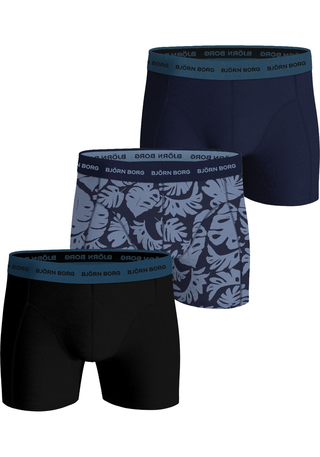 Bjorn Borg Cotton Stretch boxers, heren boxers normale lengte (3-pack), multicolor Bjorn Borg Cotton Stretch boxers, heren boxers normale lengte (3-pack), multicolor