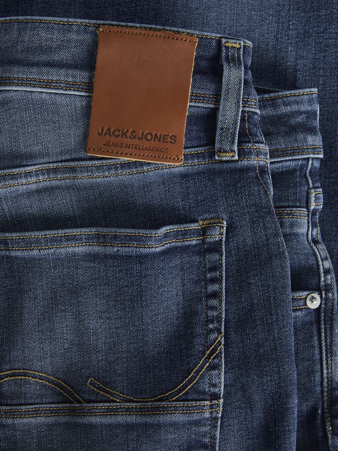 JACK & JONES Glenn Fox slim fit, heren jeans, denimblauw