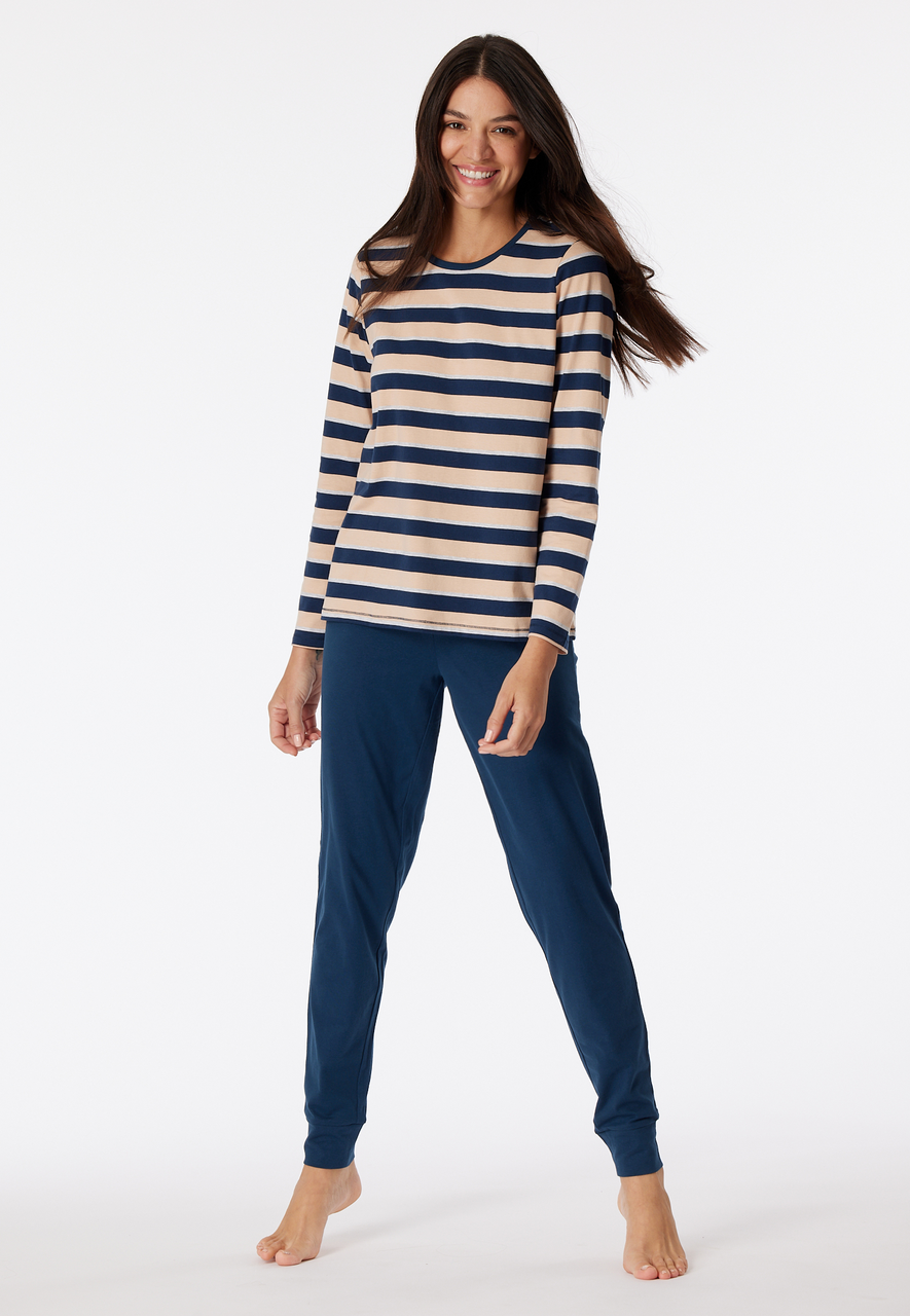 SCHIESSER Casual Essentials pyjamaset, dames pyjama lang multicolour