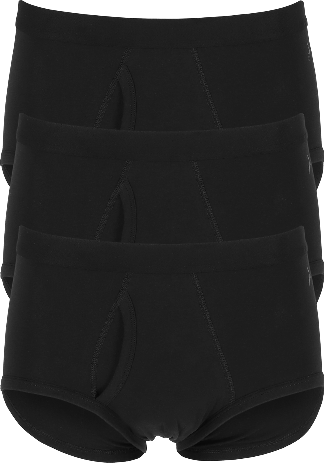 1-8711665542713_HR TEN CATE Basics men slips (3-pack), heren heupslips met gulp, zwart