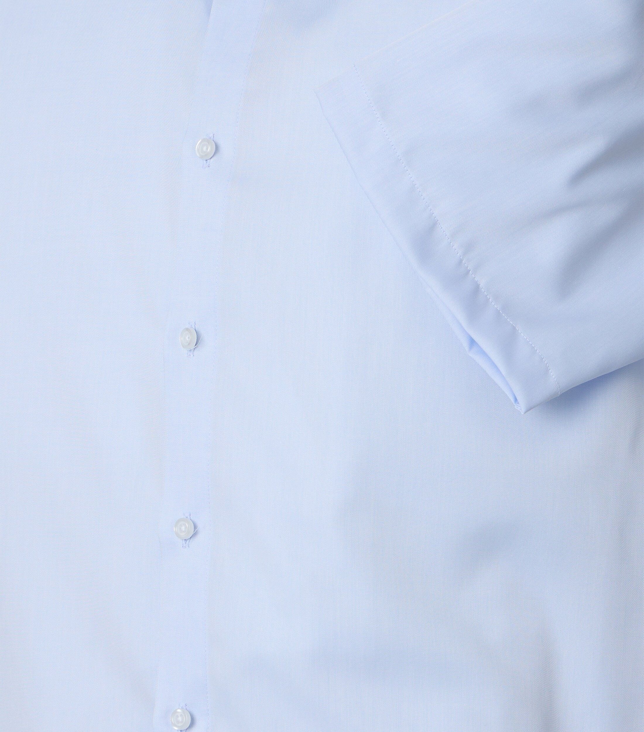 VENTI modern fit overhemd, korte mouw, twill, lichtblauw