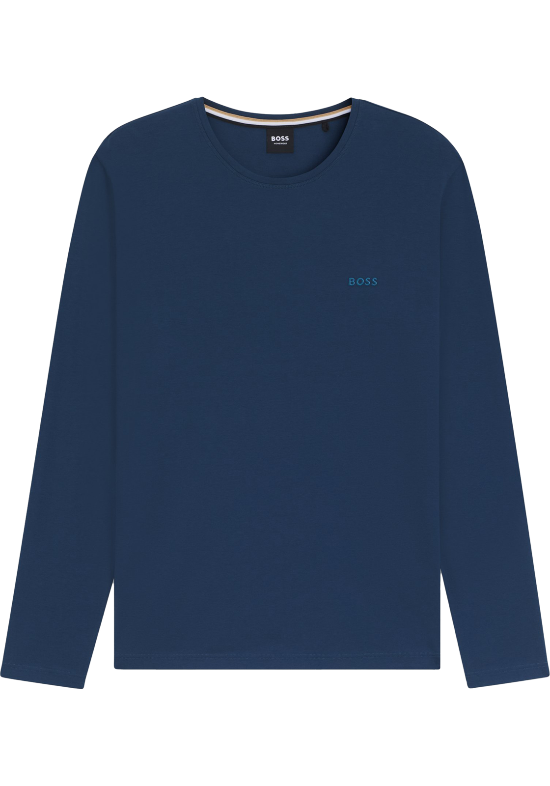 BOSS Mix&Match Longsleeve T-shirt, heren lounge shirt, blauw BOSS Mix&Match Longsleeve T-shirt, heren lounge shirt, blauw