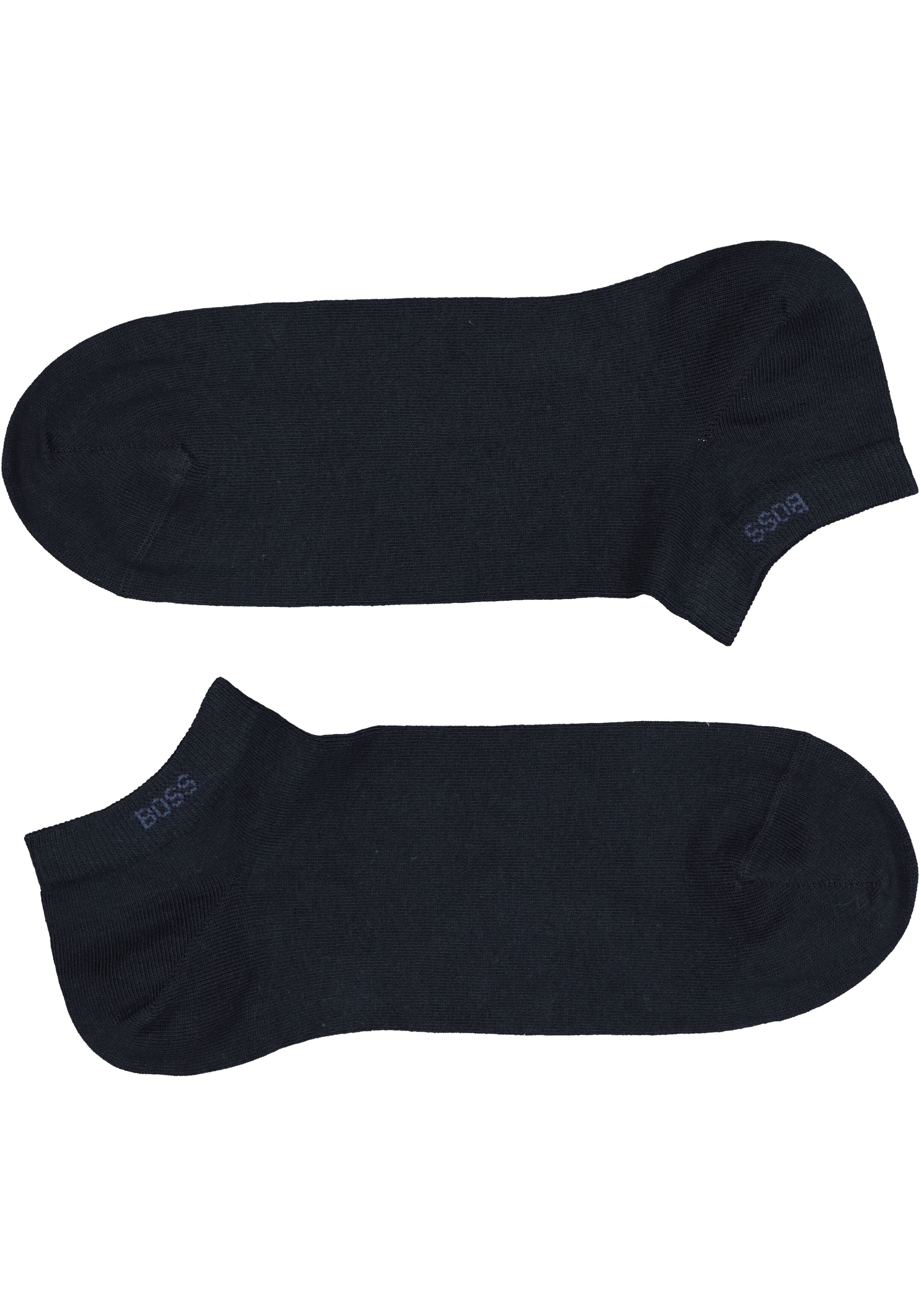 BOSS enkelsokken (2-pack), heren sneaker sokken katoen, donkerblauw