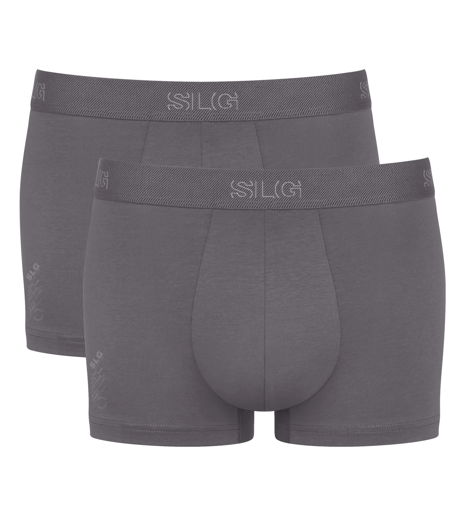 Sloggi Men SLG Base Trunk, heren boxershorts korte pijp (2-pack), middengrijs