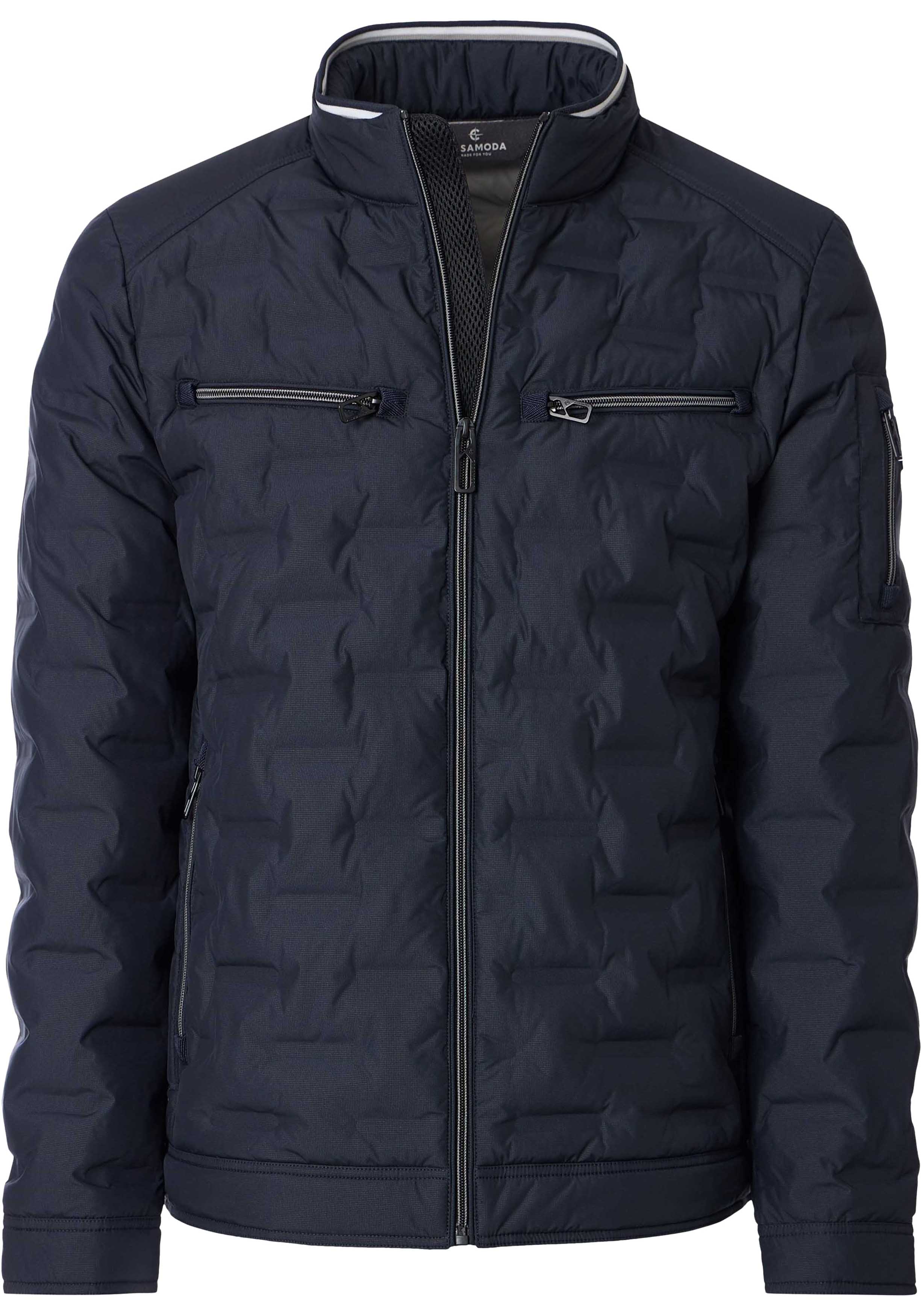 CASA MODA comfort fit tussenjas, blauw, wit