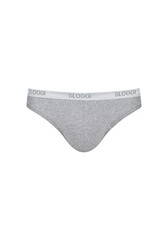 Sloggi Men Basic Mini, heren slip met smalle zijkanten (2-pack), grijs Sloggi Men Basic Mini, heren slip met smalle zijkanten (2-pack), grijs