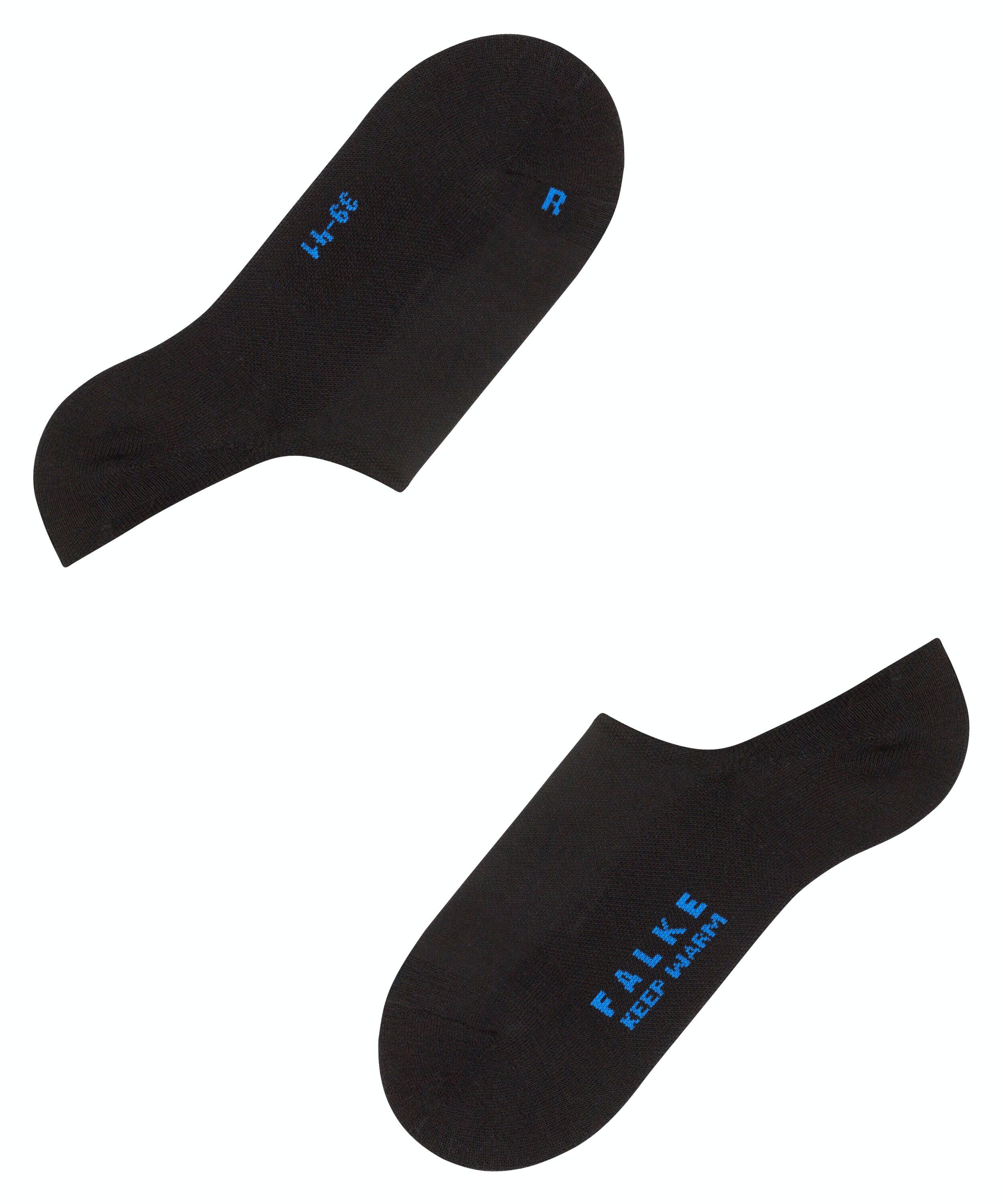 FALKE Keep Warm invisible unisex sokken, zwart (black)