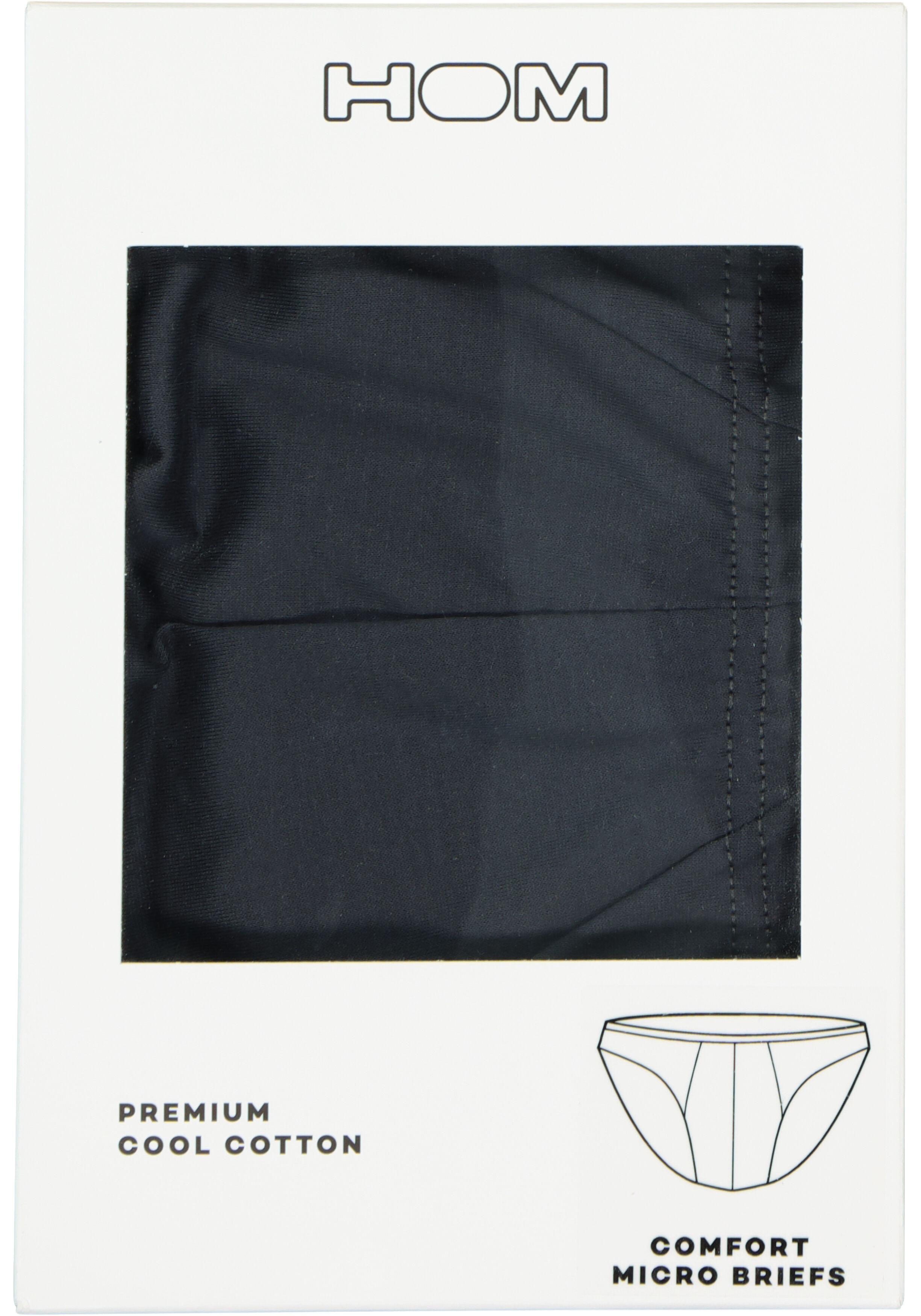 HOM Premium cotton comfort micro briefs (1-pack), herenslip, grijs
