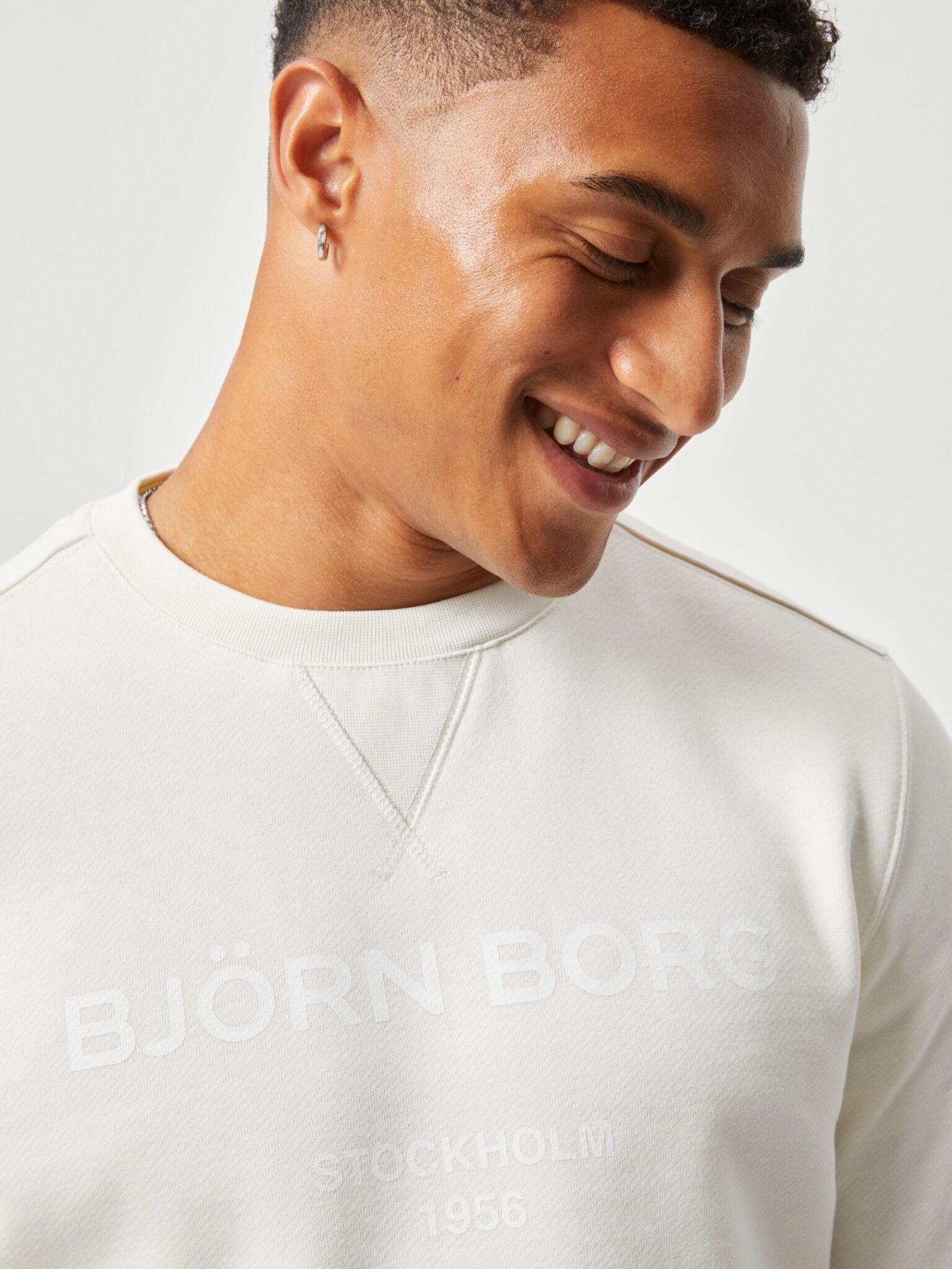 Bjorn Borg Logo Crew, off white