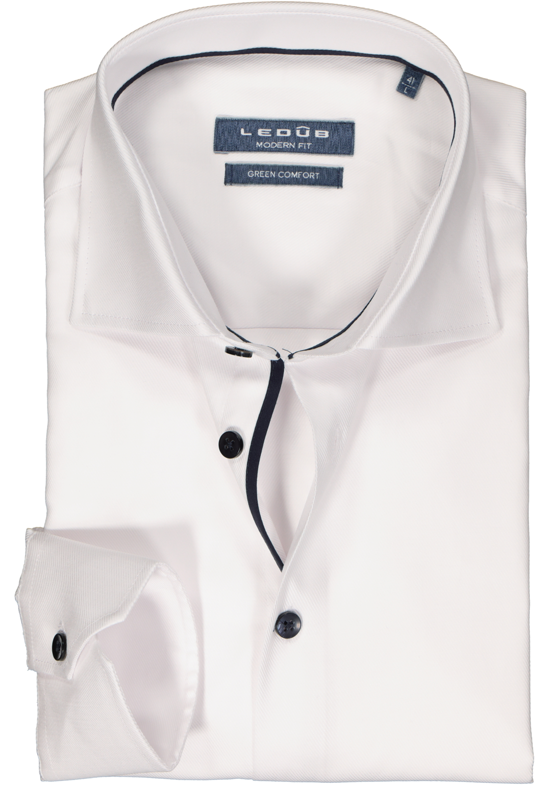 1-8720293969717_Ledub_overhemd_HR Ledub modern fit overhemd, wit
