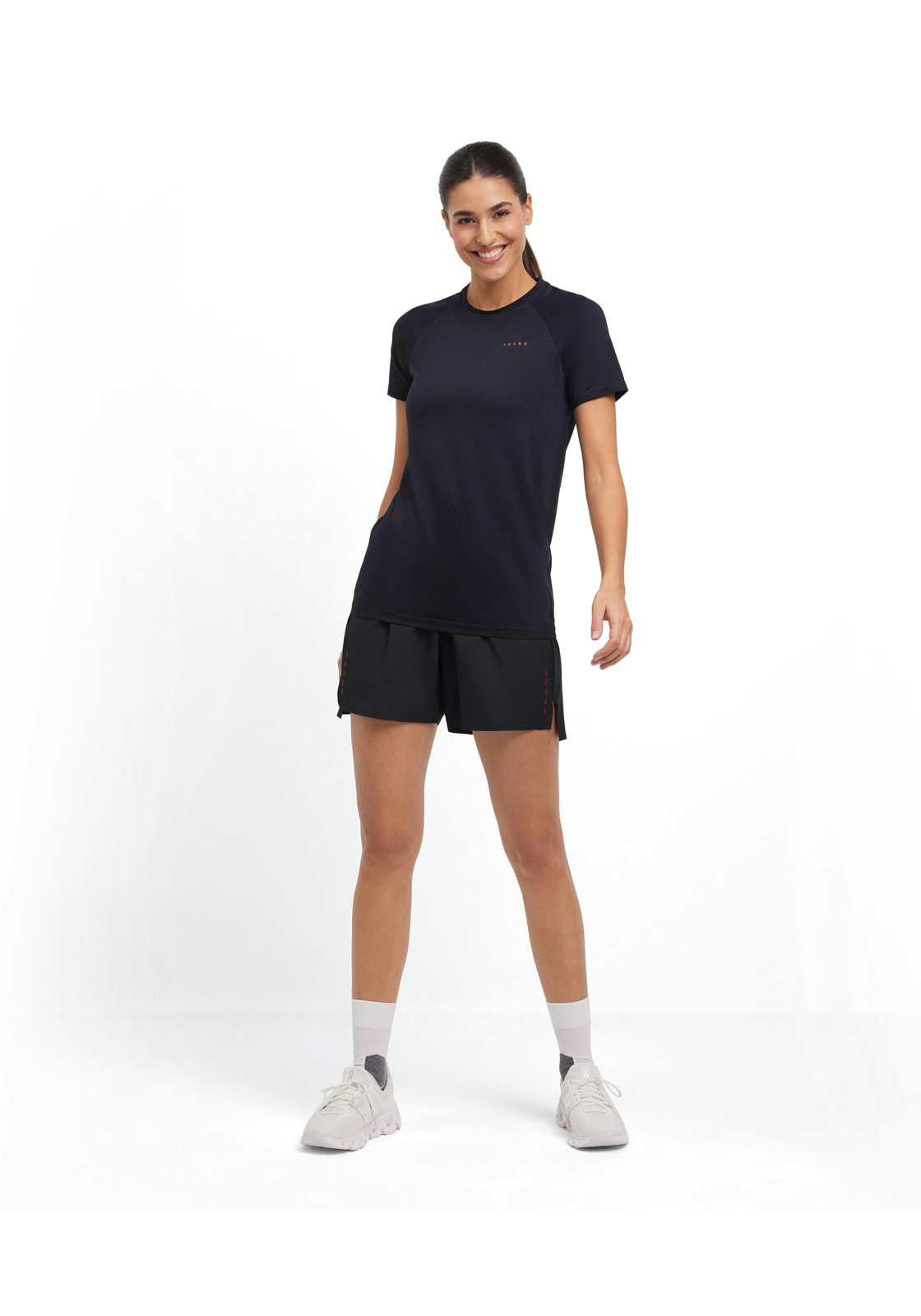 FALKE dames training T-shirt, zwart (black) FALKE dames training T-shirt, zwart (black)