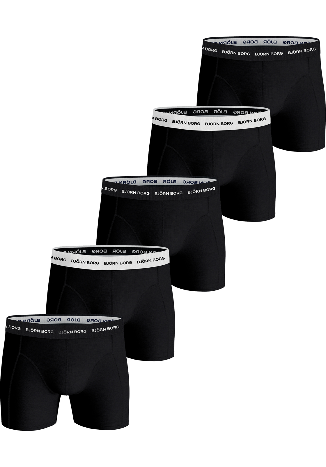 Bjorn Borg boxershorts Essential (5-pack), heren boxers normale lengte, zwart Bjorn Borg boxershorts Essential (5-pack), heren boxers normale lengte, zwart