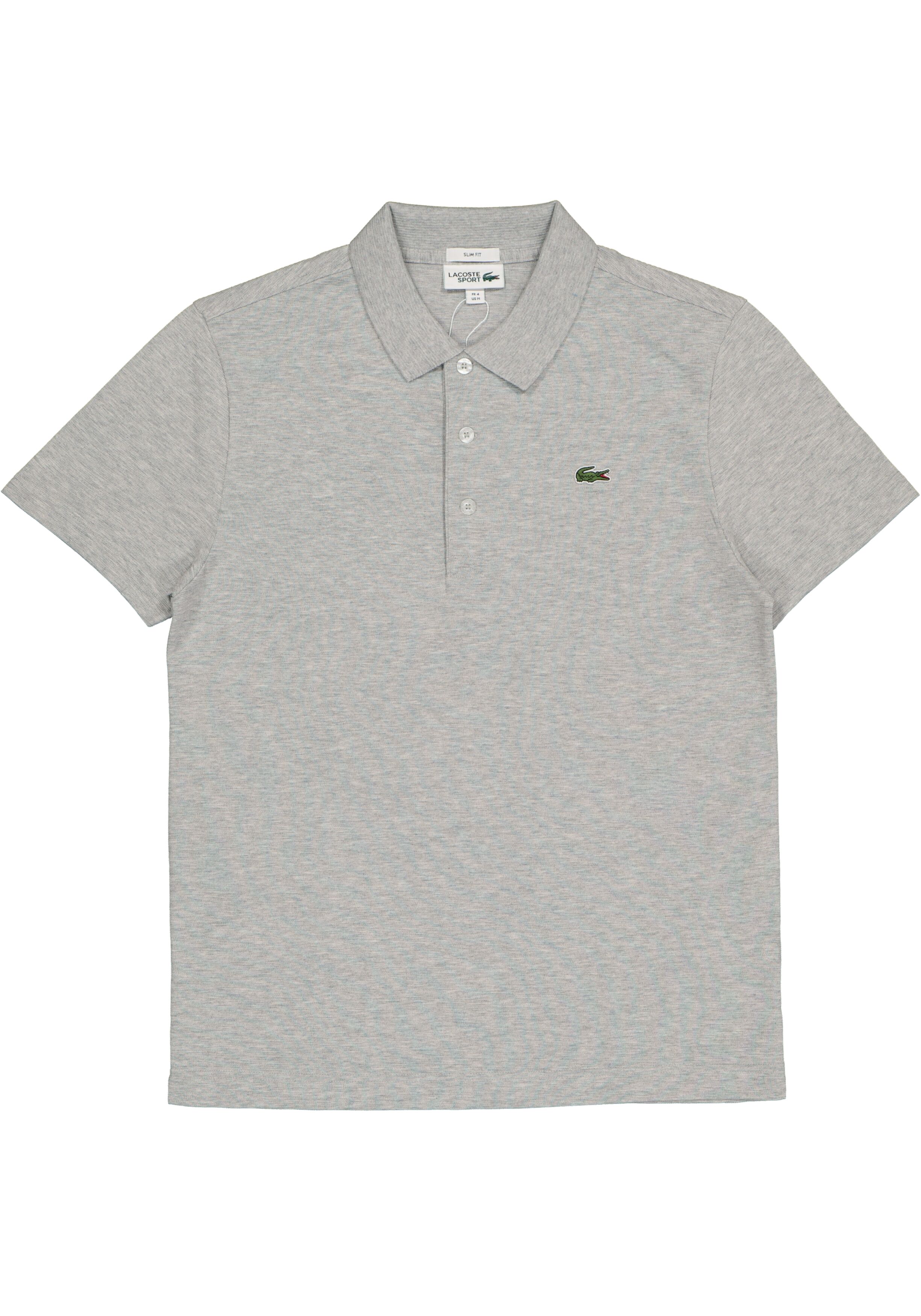 Lacoste Sport polo slim fit, ultra lightweight knit, lichtgrijs melange