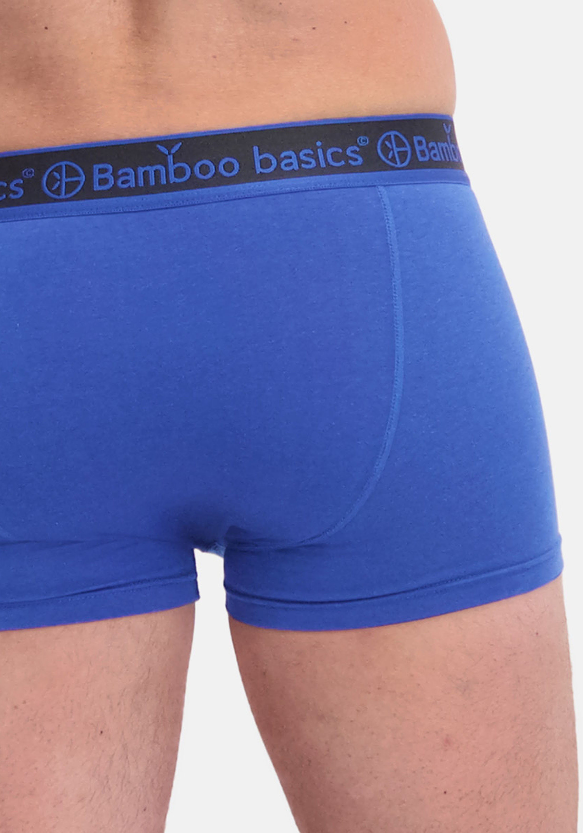 Bamboo Basics Liam trunk boxershorts (3-pack), heren korte boxershort, zwart, blauw, donkerblauw