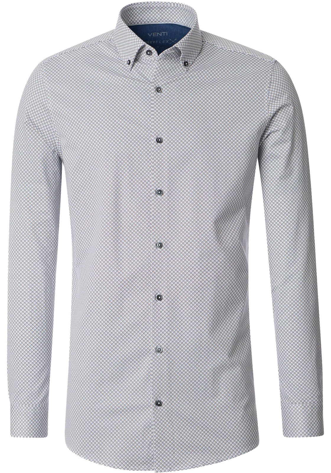 VENTI modern fit overhemd, jersey, bruin dessin VENTI modern fit overhemd, jersey, bruin dessin