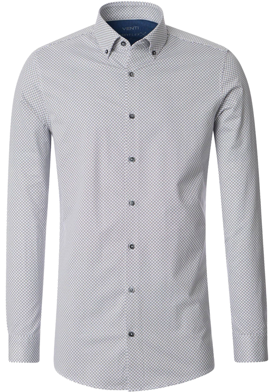 VENTI modern fit overhemd, jersey, bruin dessin VENTI modern fit overhemd, jersey, bruin dessin