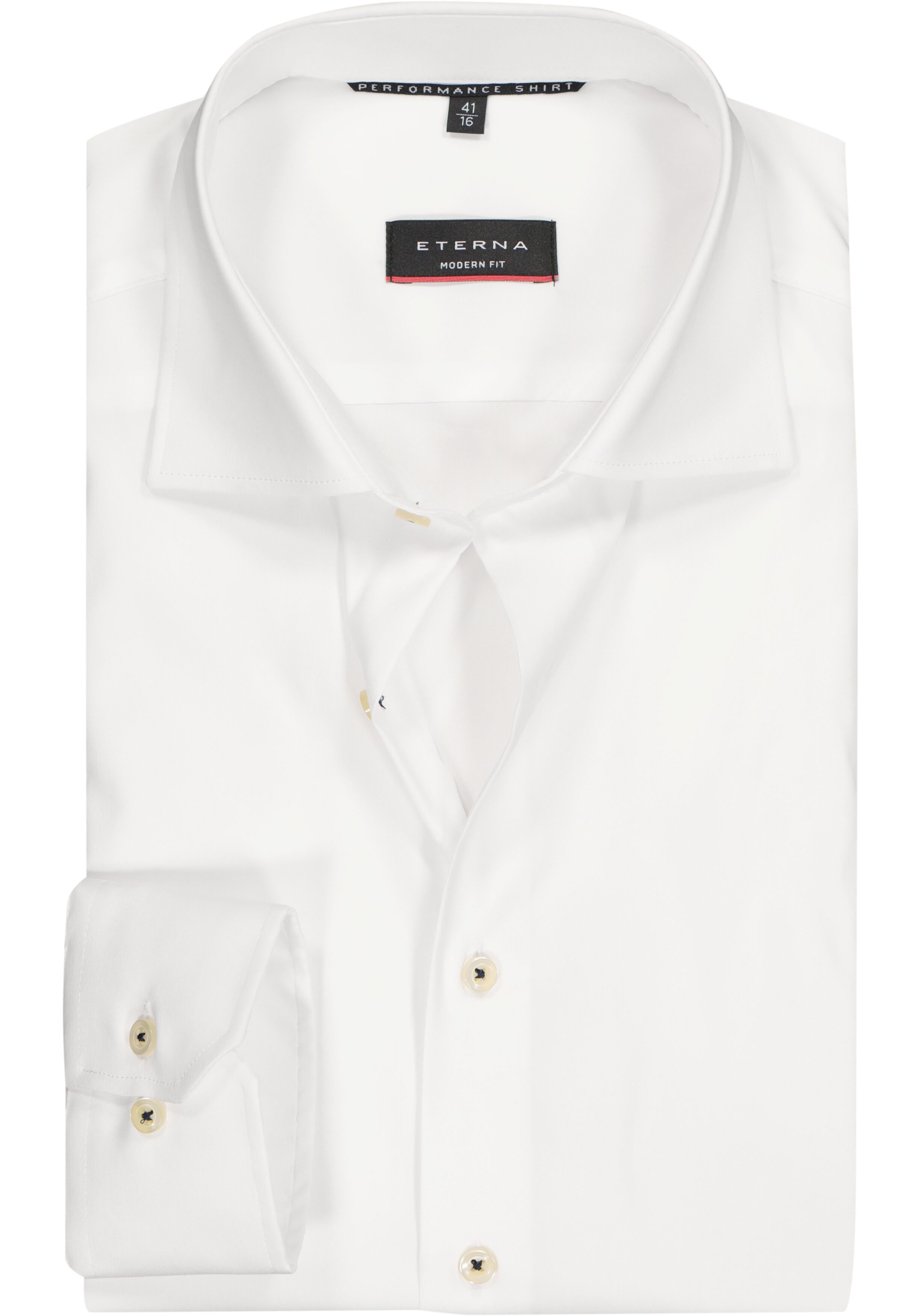 ETERNA modern fit overhemd, superstretch lyocell heren overhemd, wit