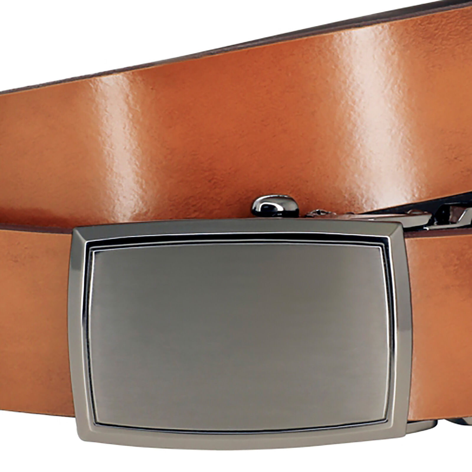 LINDENMANN leren heren riem, cognac