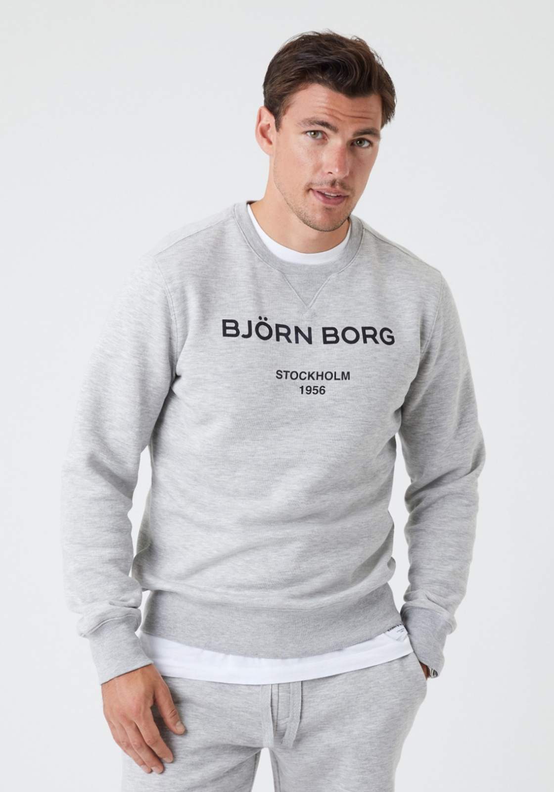 1-7321465452979-bjorn_borg-trui_HR Bjorn Borg logo crew, grijs