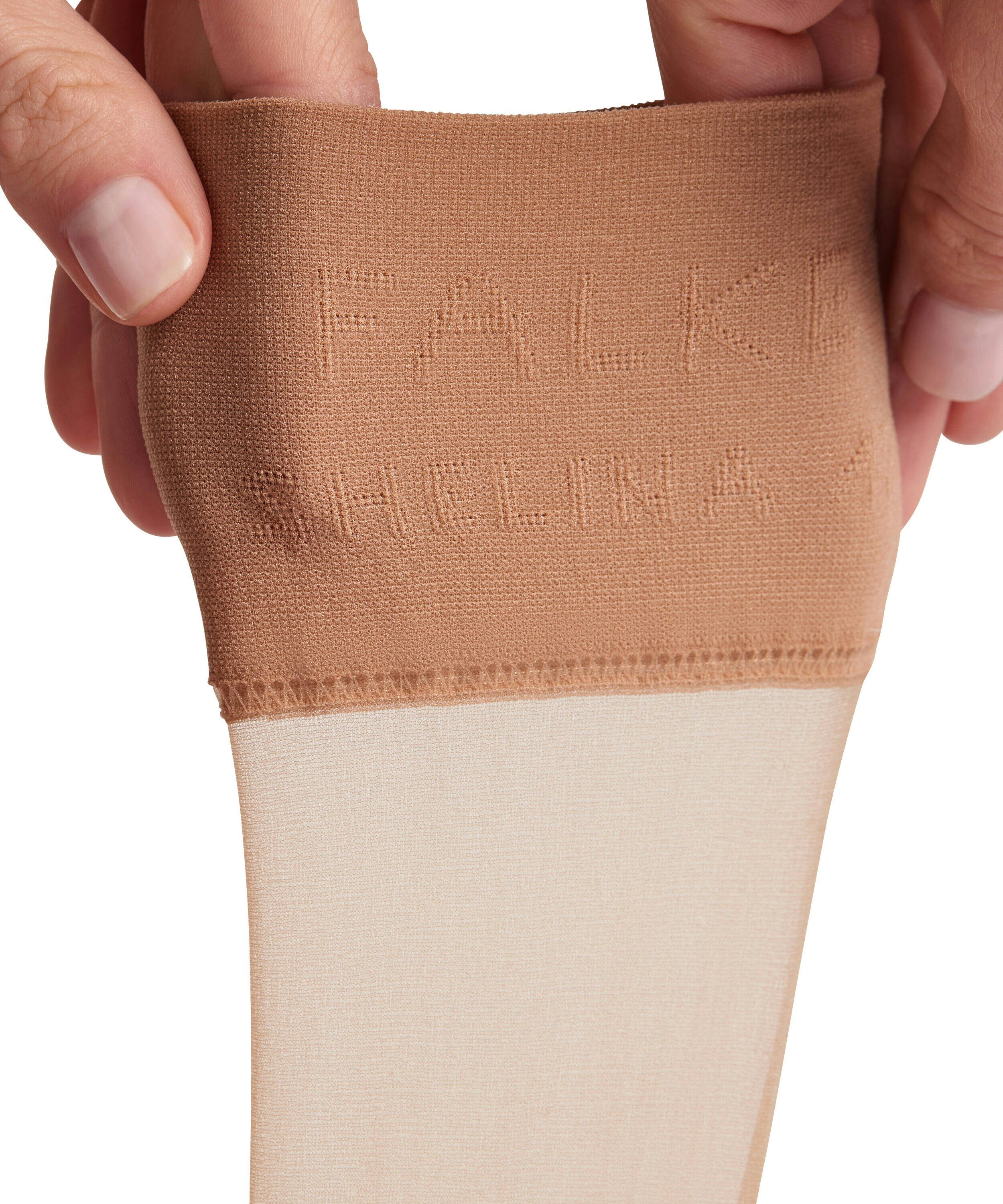 FALKE Shelina toeless 12 DEN dames kniekousen, beige (sun)