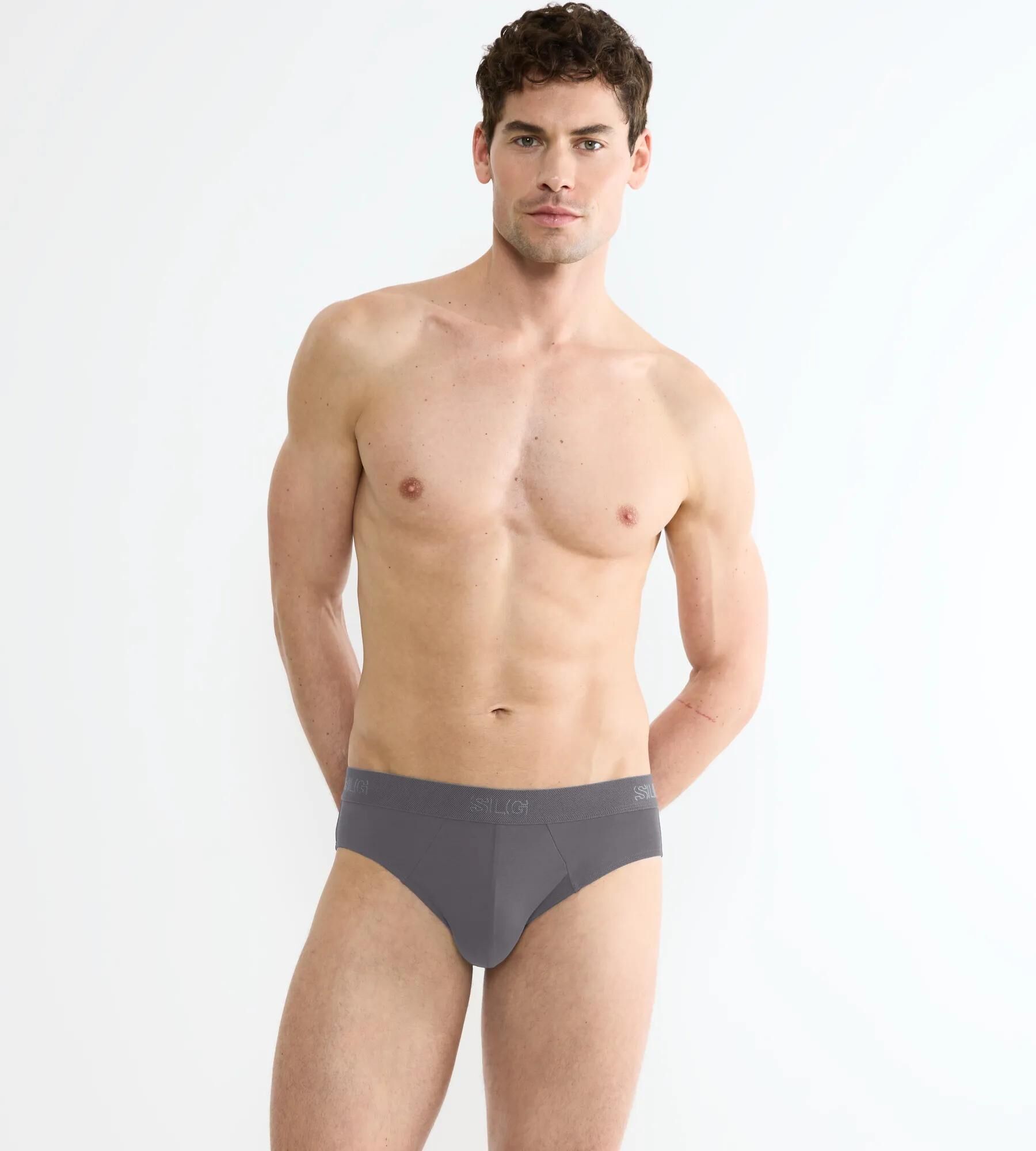 Sloggi Men SLG Base Brief, heren slip (2-pack), kobaltblauw en middengrijs