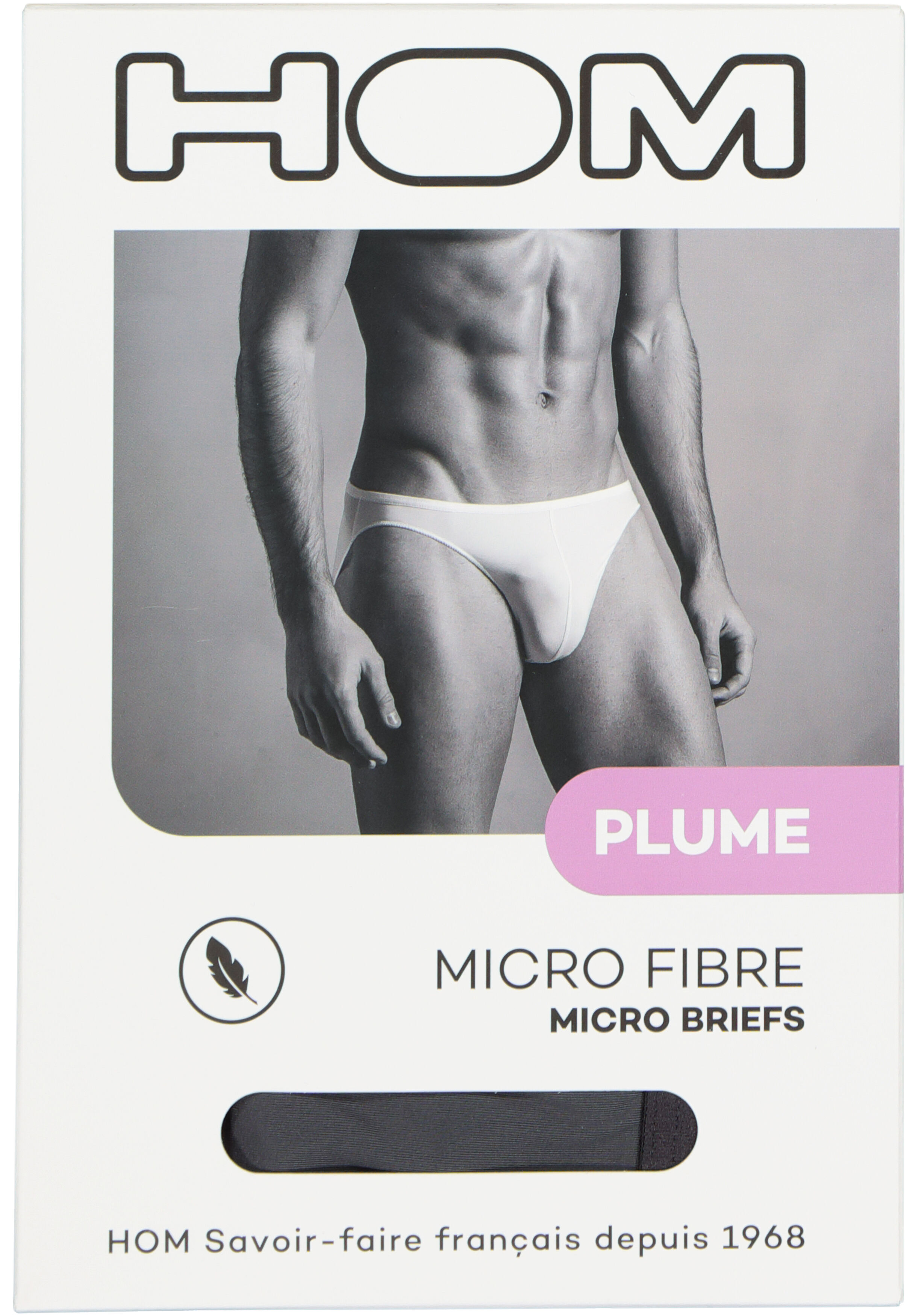 HOM Plumes micro briefs (1-pack), heren micro slip microfiber, antraciet grijs
