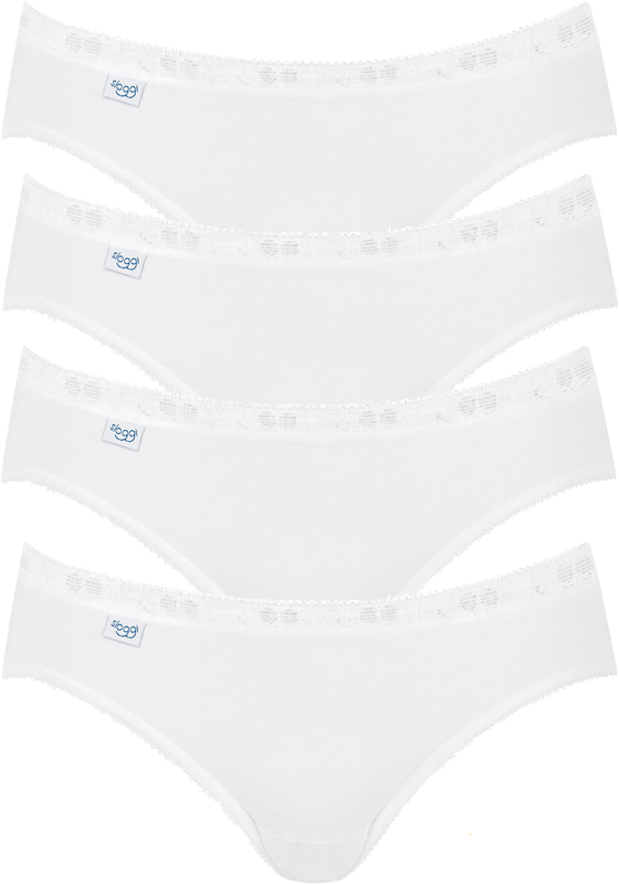 Sloggi Women Basic Mini, dames mini slip (4-Pack), wit Sloggi Women Basic Mini, dames mini slip (4-Pack), wit