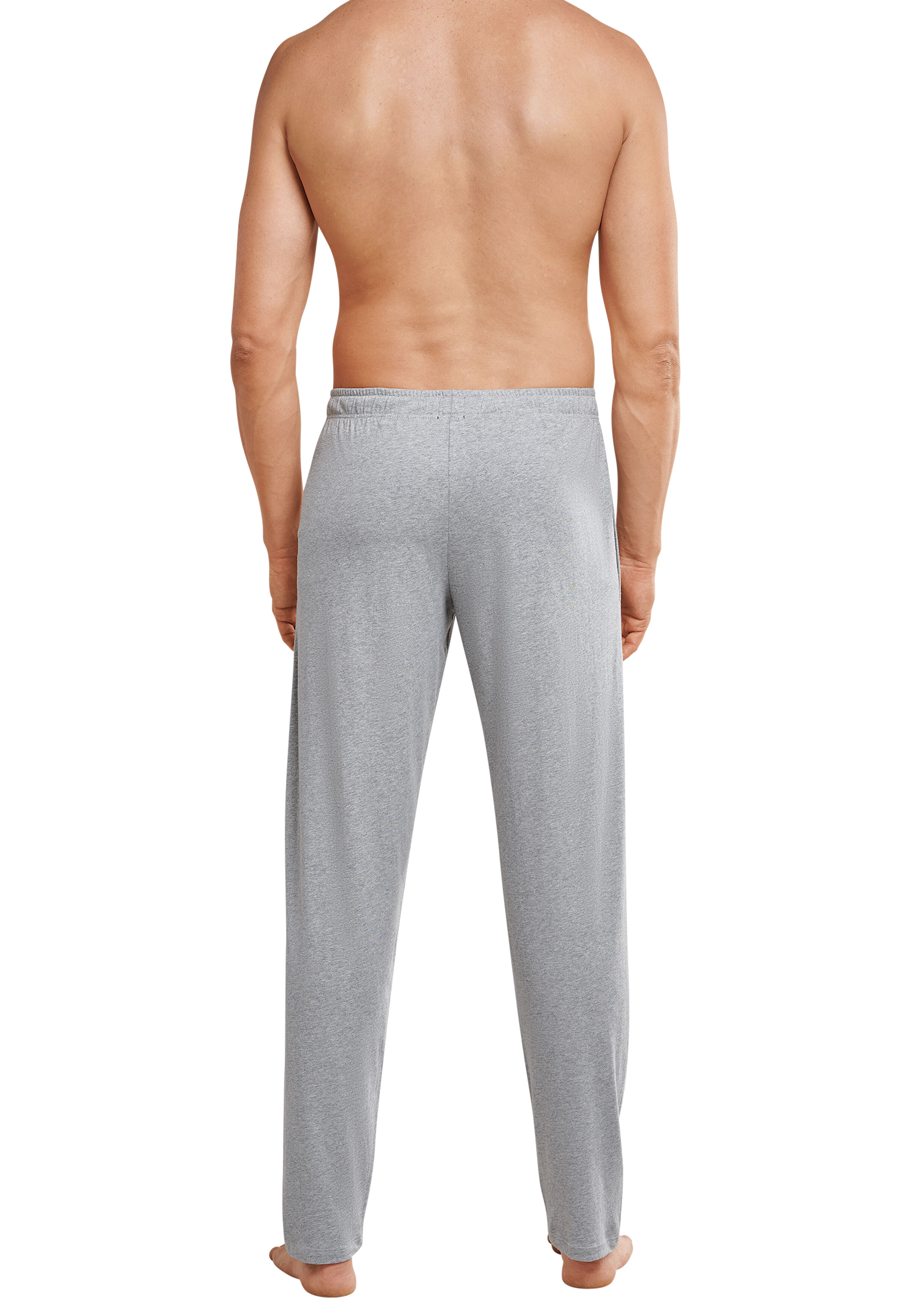 SCHIESSER Mix+Relax lounge broek, lange pijpen zonder boord, dun, grijs