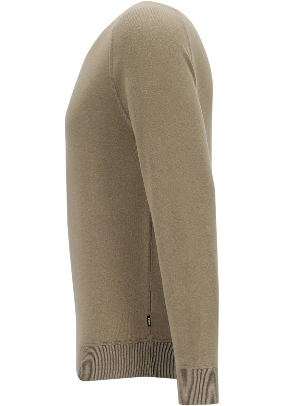 BOSS Hidoneo regular fit trui katoen met wol, heren trui middeldik O-hals, bruin BOSS Hidoneo regular fit trui katoen met wol, heren trui middeldik O-hals, bruin