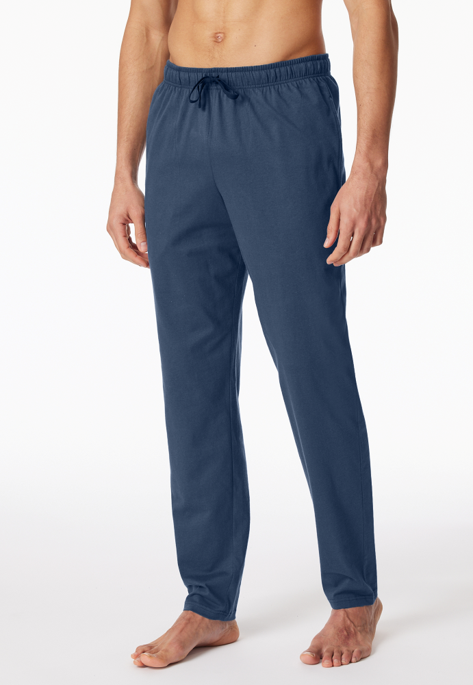 SCHIESSER Mix + Relax Pantalon, heren loungebroek, royaalblauw dessin