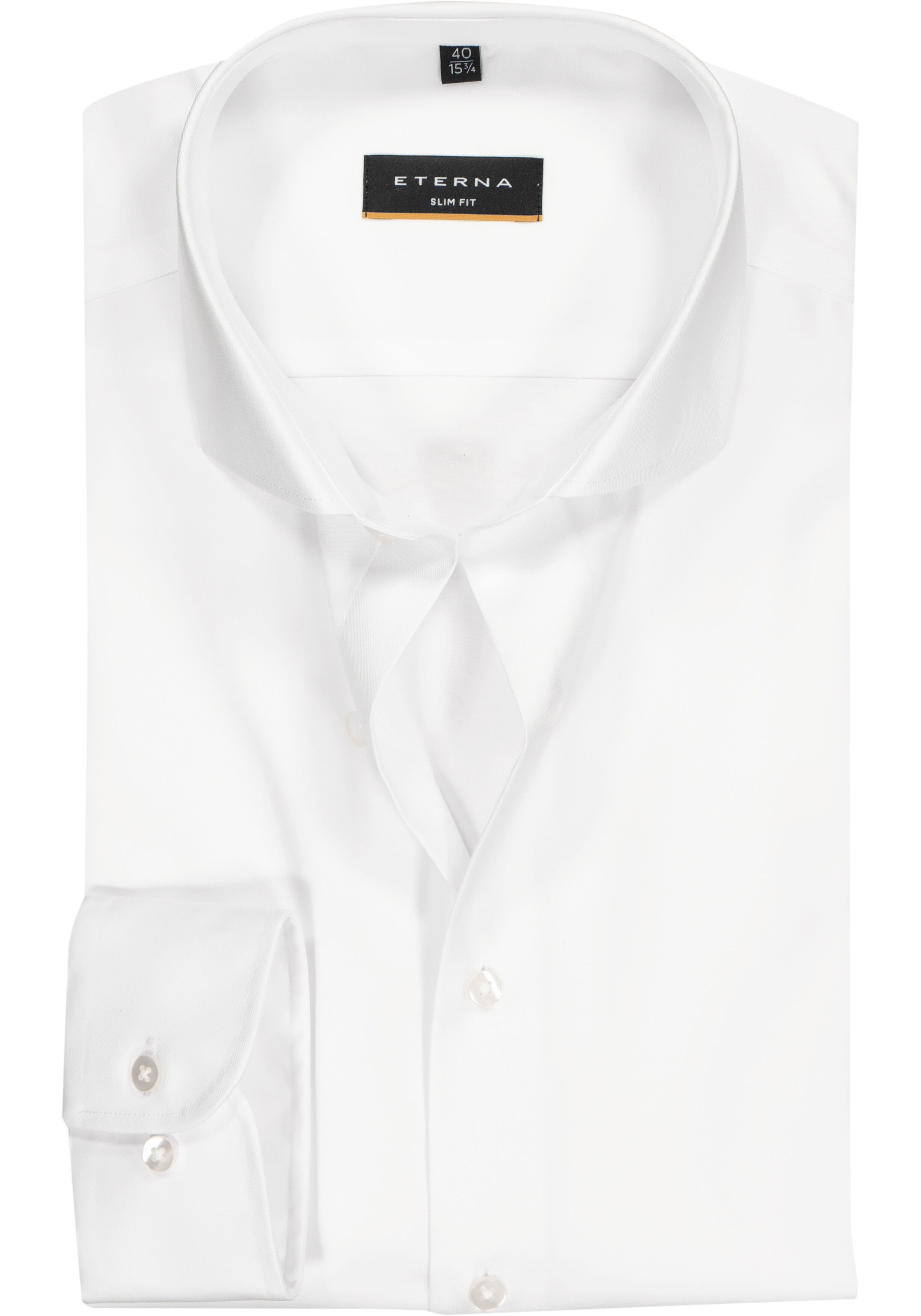 ETERNA slim fit overhemd, niet doorschijnend twill heren overhemd, wit
