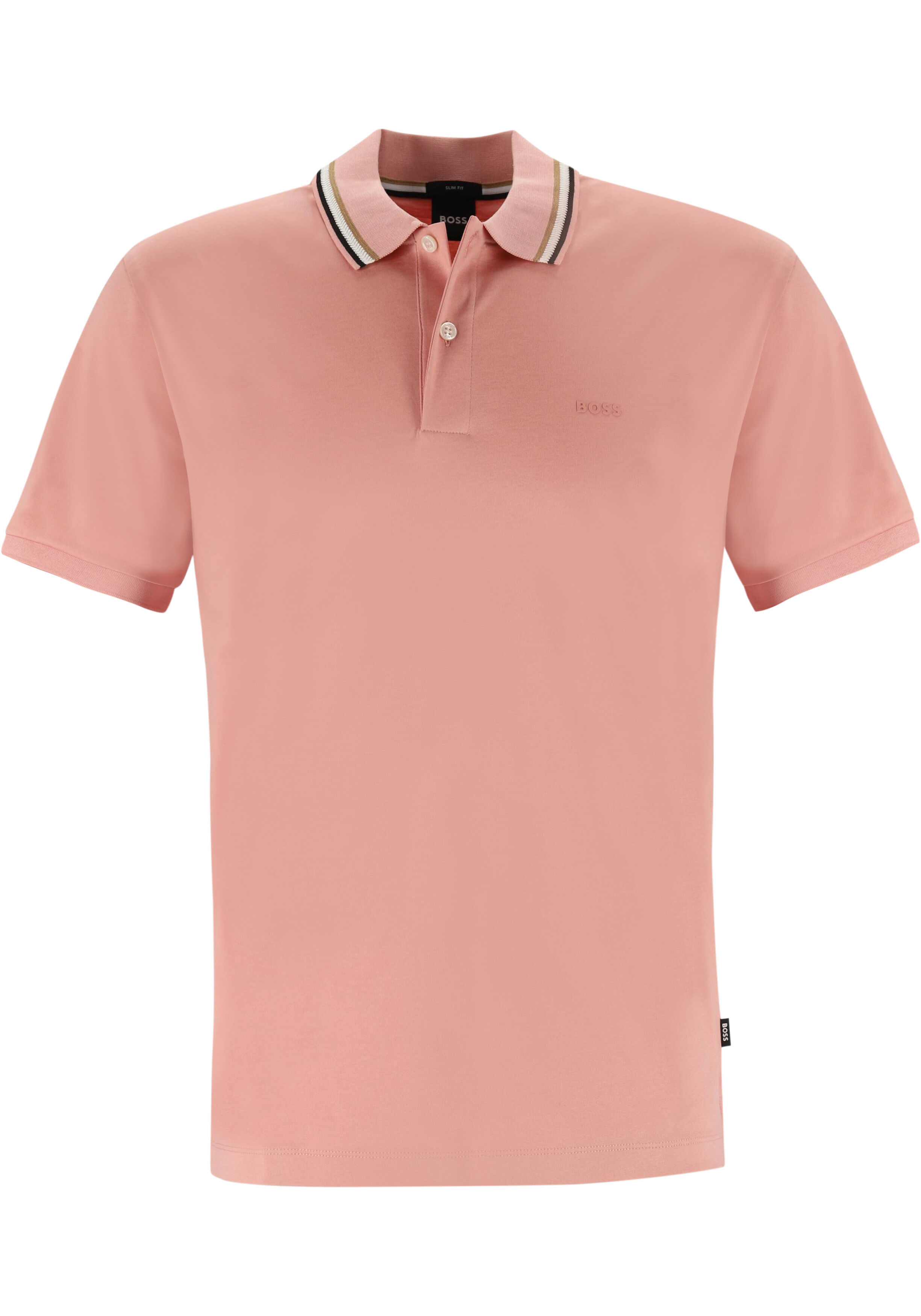 BOSS Penrose slim fit polo, jersey, lichtroze
