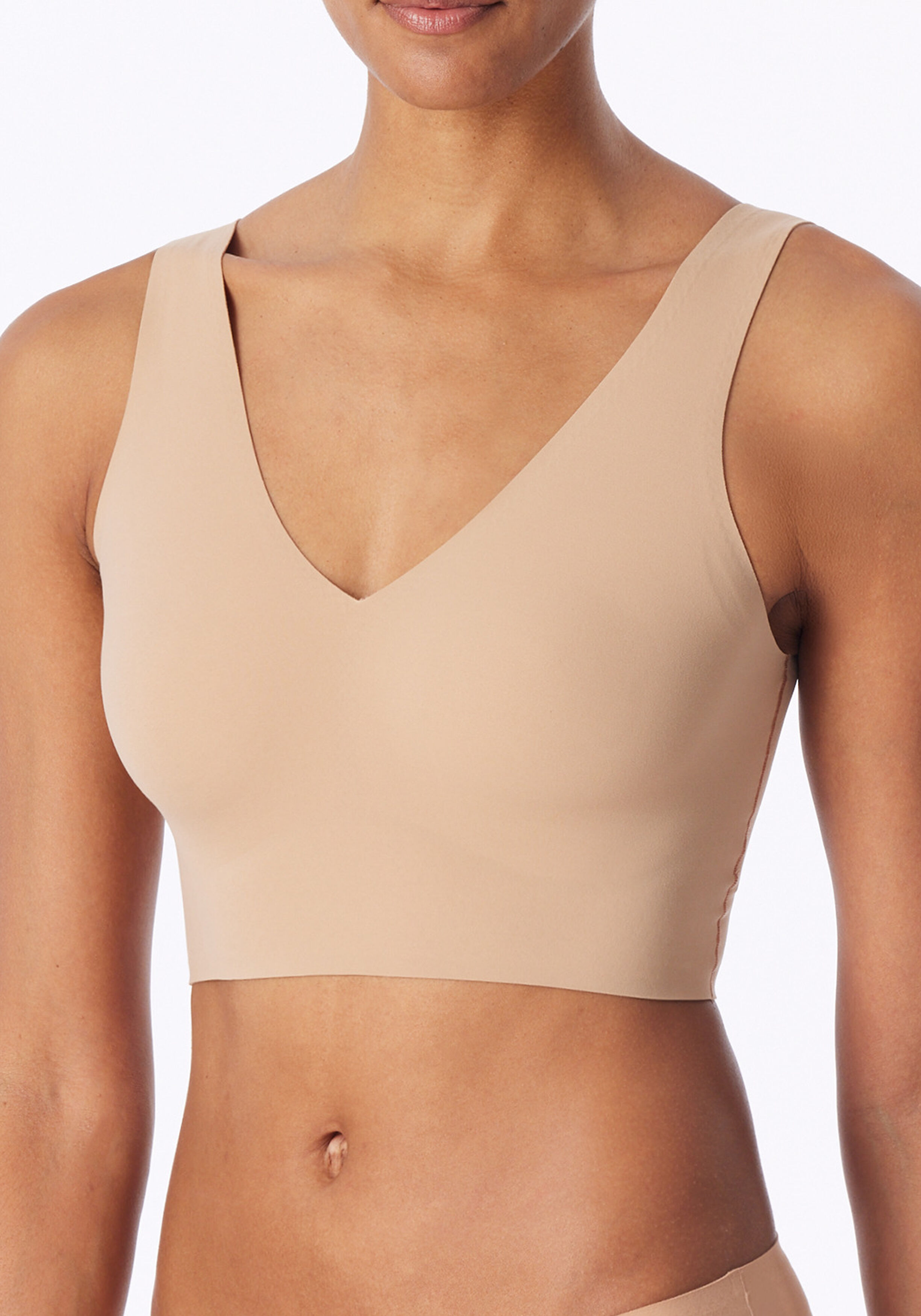 SCHIESSER Invisible Soft bralette (1-pack), dames bustier microvezel verwijderbare pads esdoorn