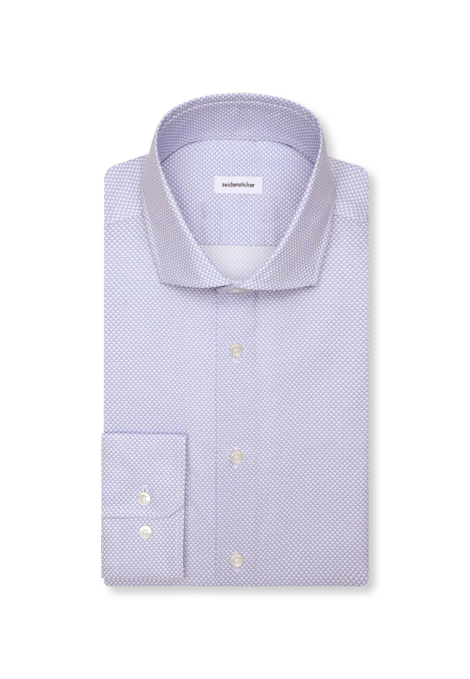Seidensticker slim fit overhemd, popeline, blauw dessin