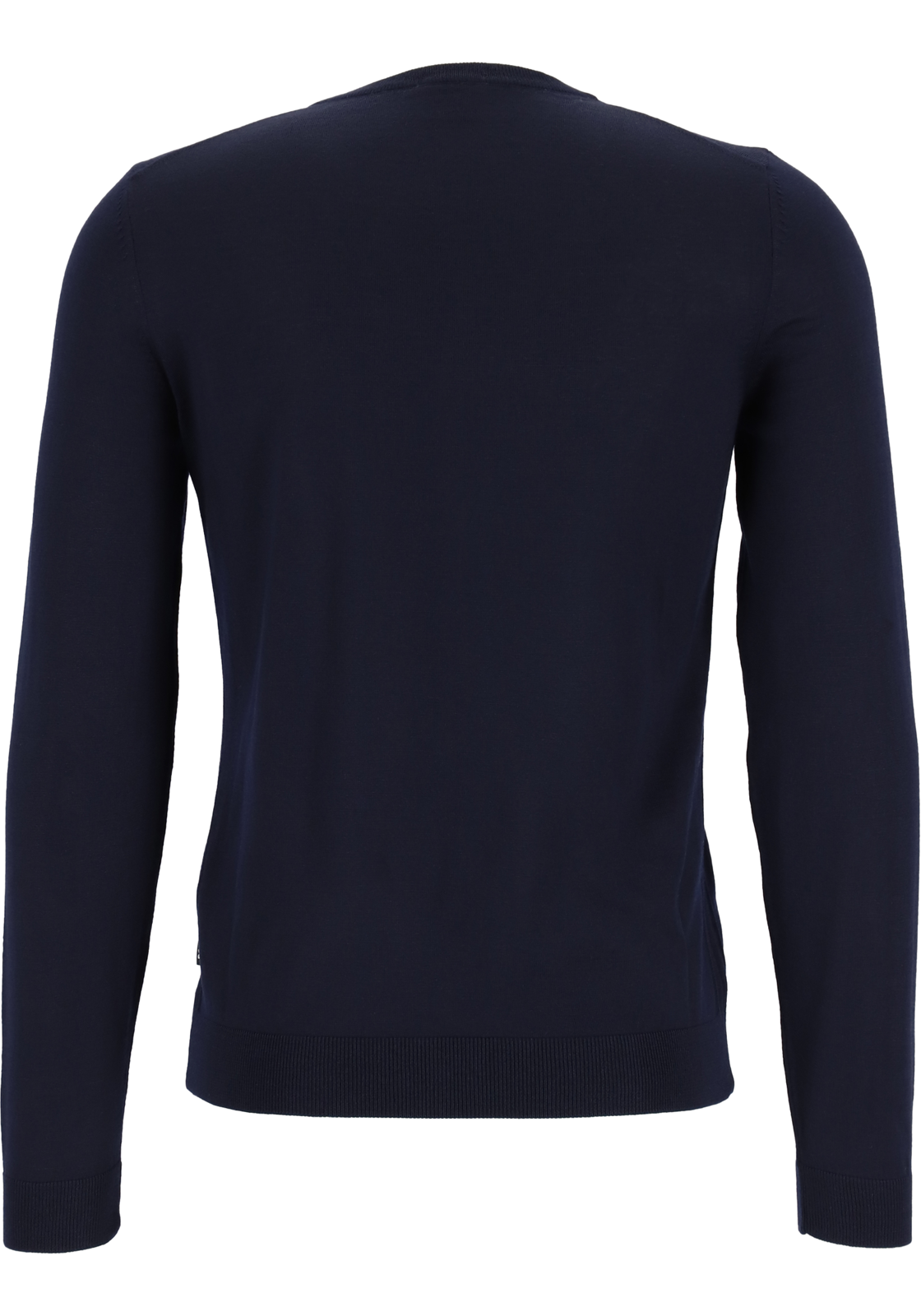 4-4029052878968-hugo_boss-HB_50468239404_TR_blauw_4fotos_HR BOSS Leno heren trui wol, slim fit met O-hals, donkerblauw