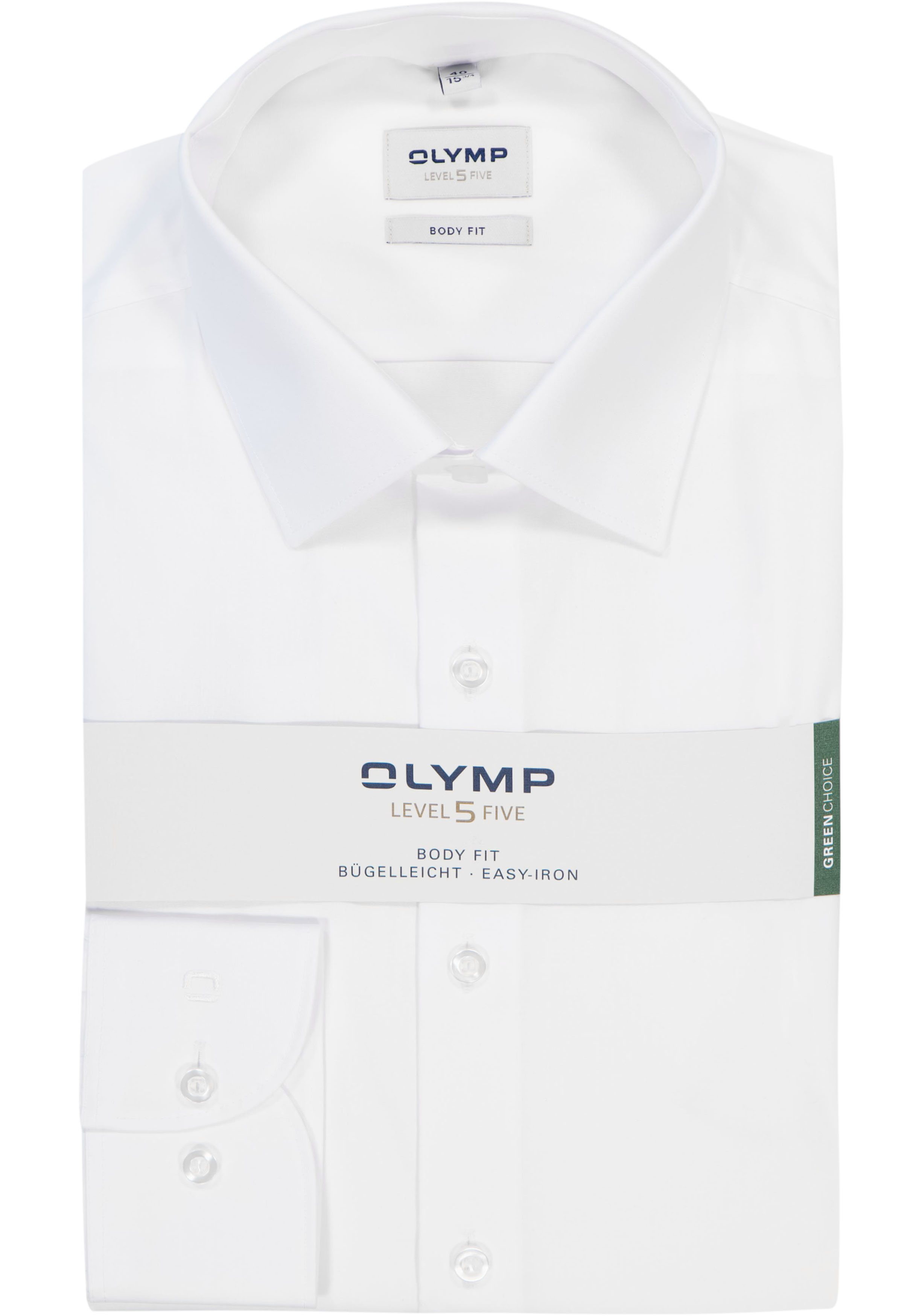 OLYMP Level 5 body fit overhemd, wit