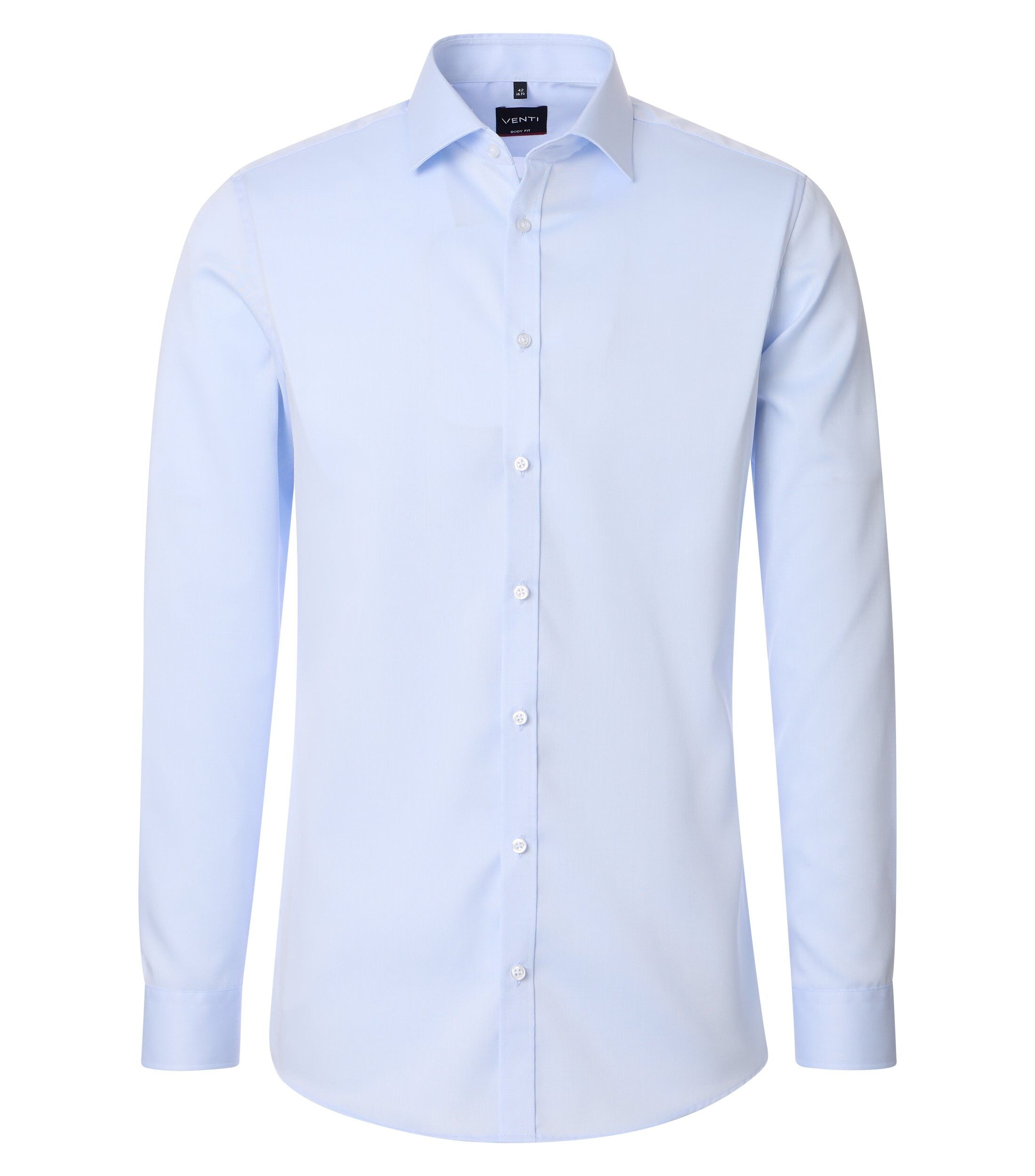VENTI body fit overhemd, twill, donkerblauw