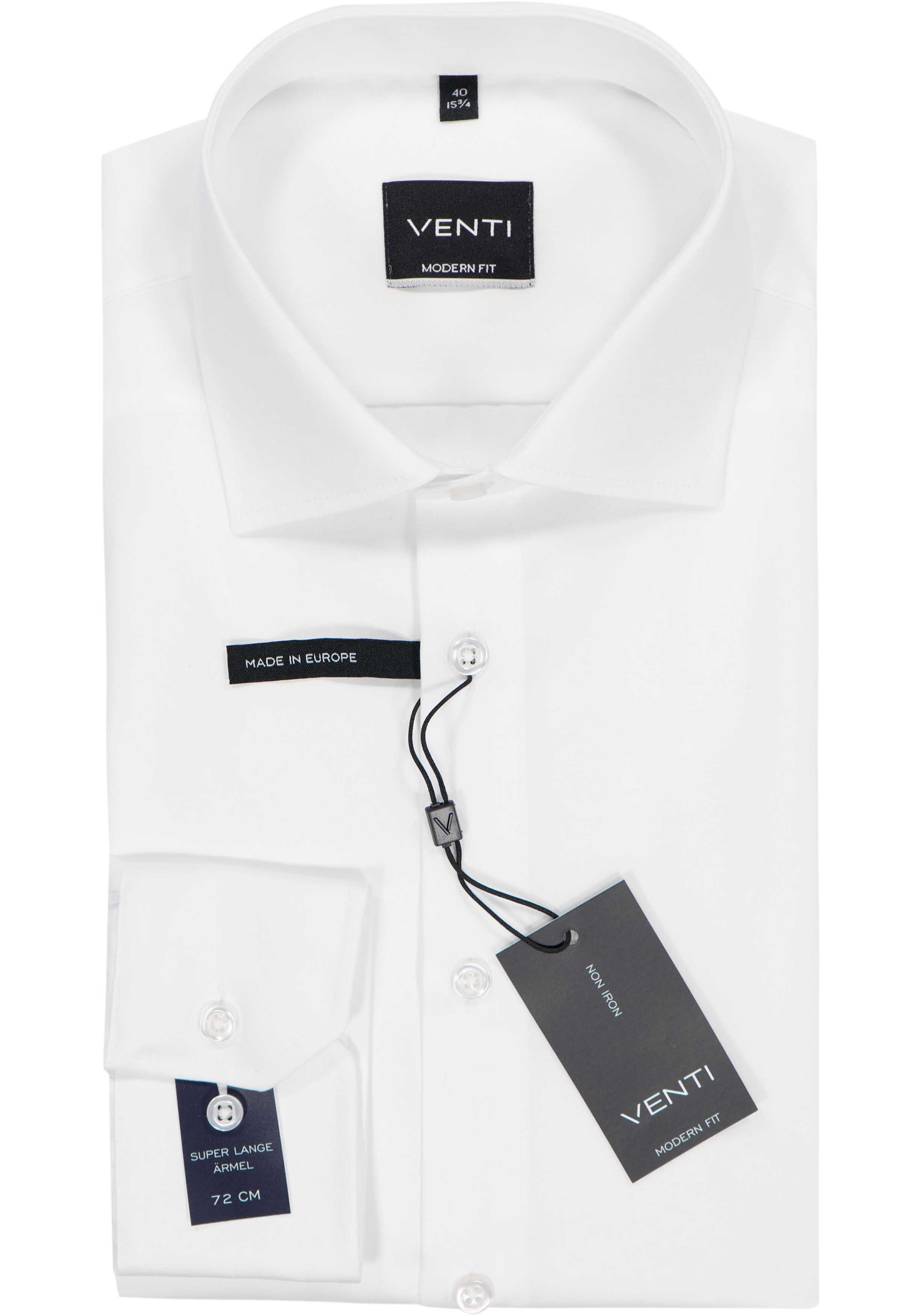 VENTI modern fit overhemd, mouwlengte 72 cm, twill, wit