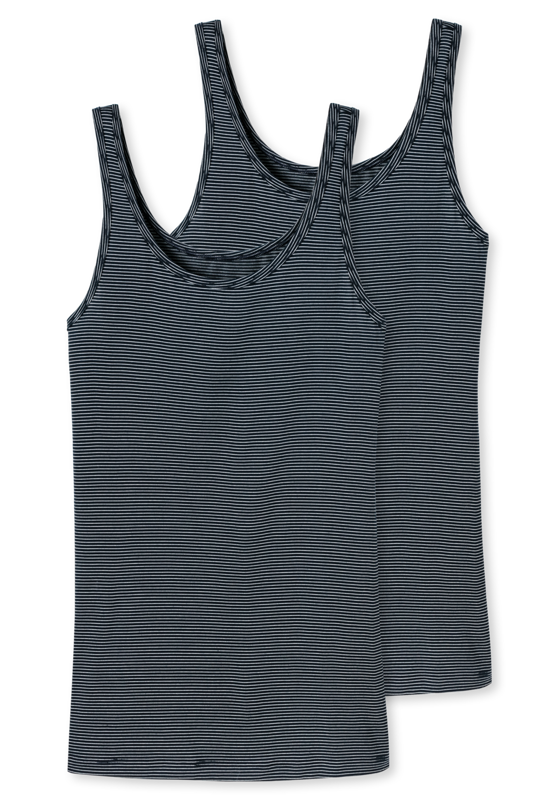 SCHIESSER Modal Essentials singlet (2-pack), dames hemd nachtblauw SCHIESSER Modal Essentials singlet (2-pack), dames hemd nachtblauw