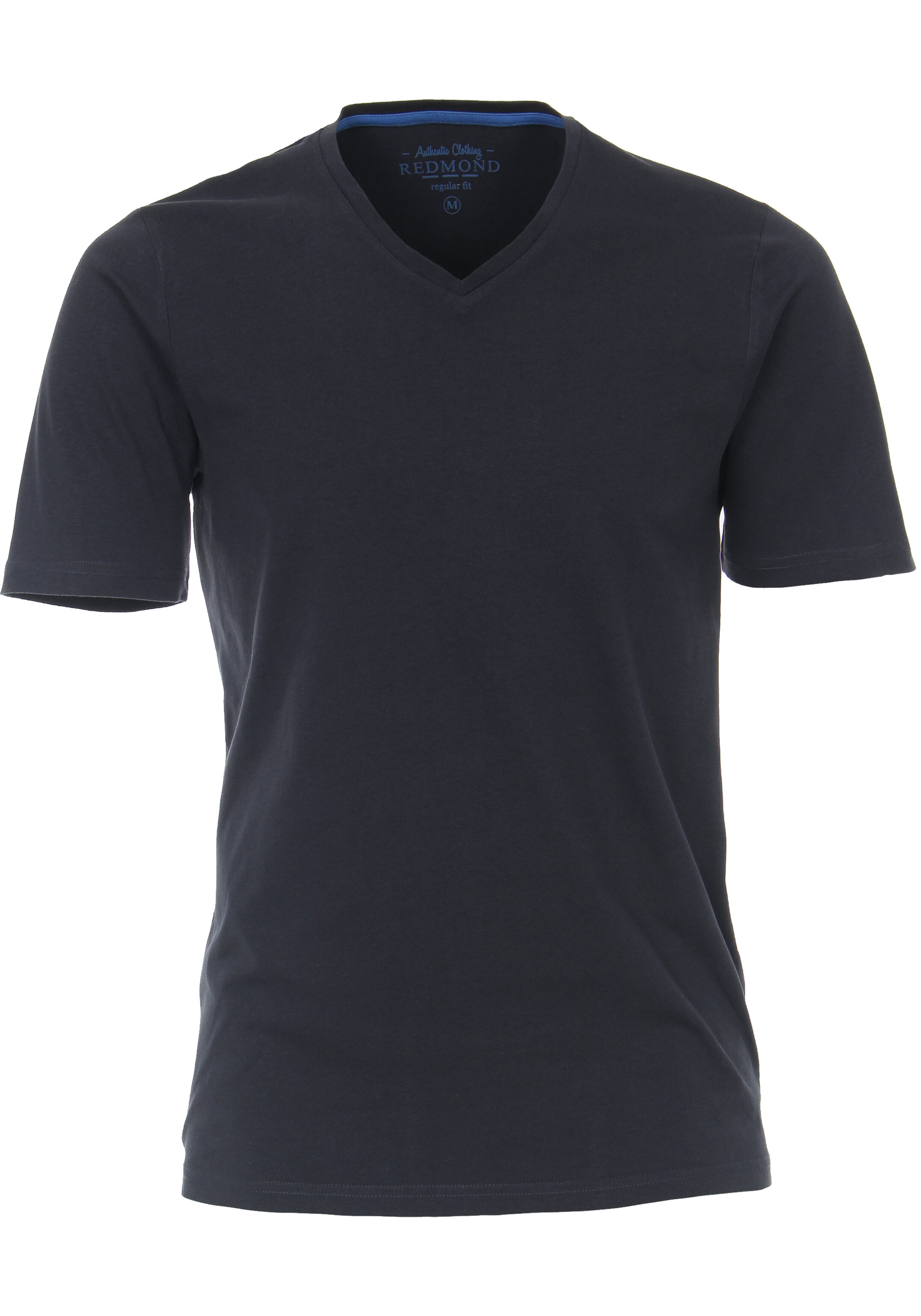 Redmond regular fit T-shirt, korte mouw V-hals, blauw