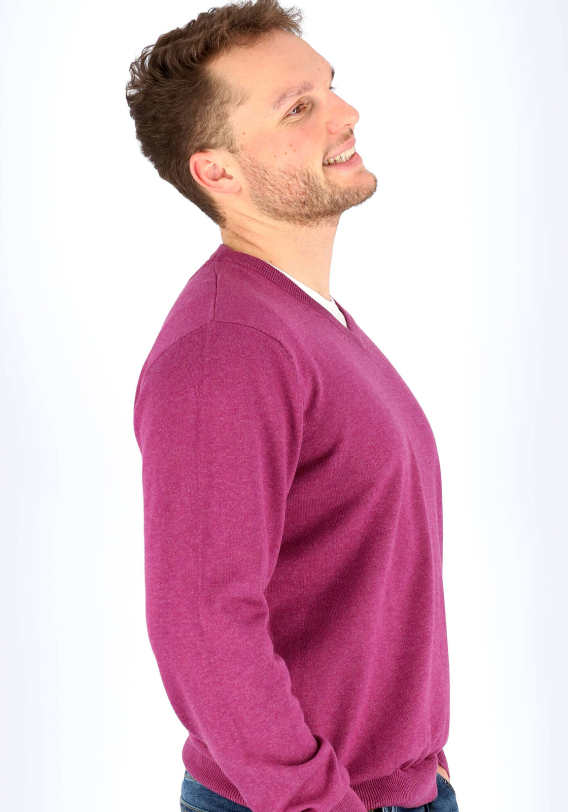 4-4049807809313-social-Shoot-Bram-G-tot-en-met-februari-2028-861181-basis_600-800_HR Redmond heren trui katoen, V-hals, magenta, donker paars-roze