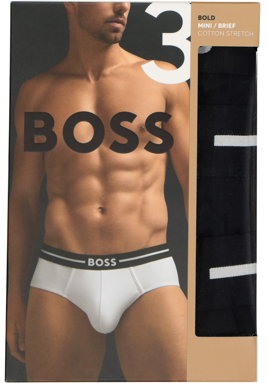 04-4063534486388_HB_Slips_3p_HR HUGO BOSS Bold hipster briefs (3-pack), heren slips, zwart